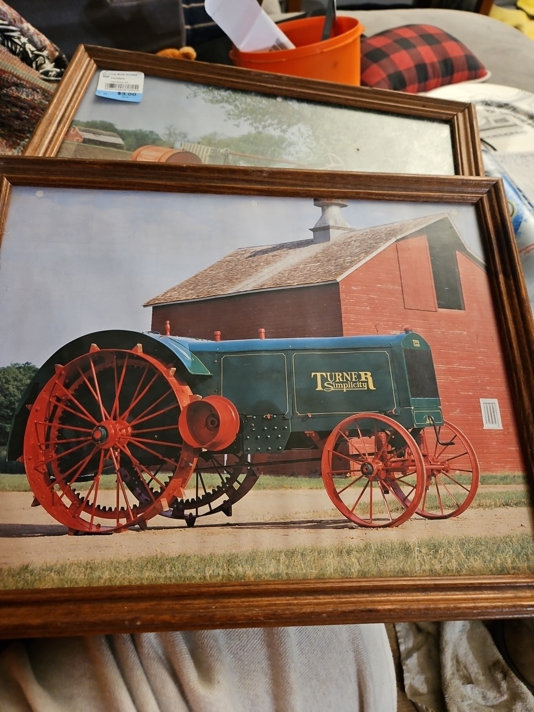 Framed Picture Of Vintage Turner Simplicity Tractor F1