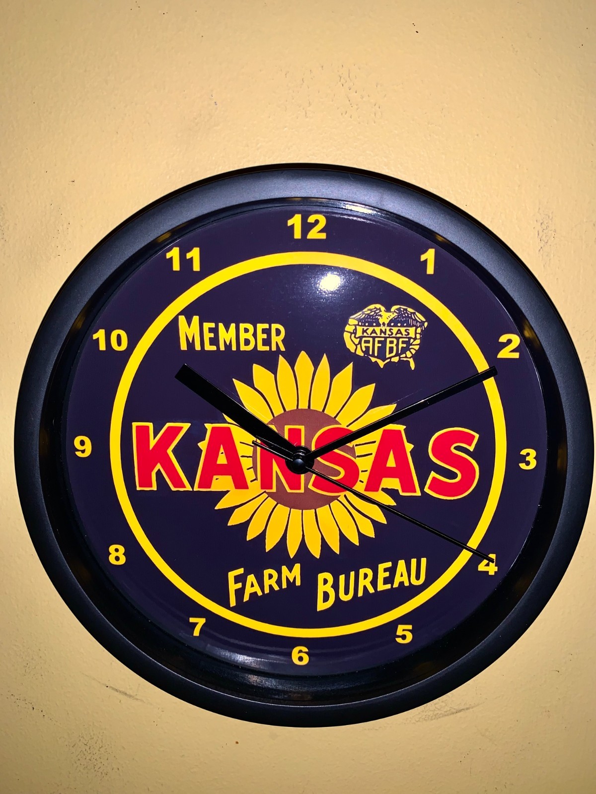 Kansas Farm Bureau Insurance Agent Office Barn Man Cave Clock Advertising Sign