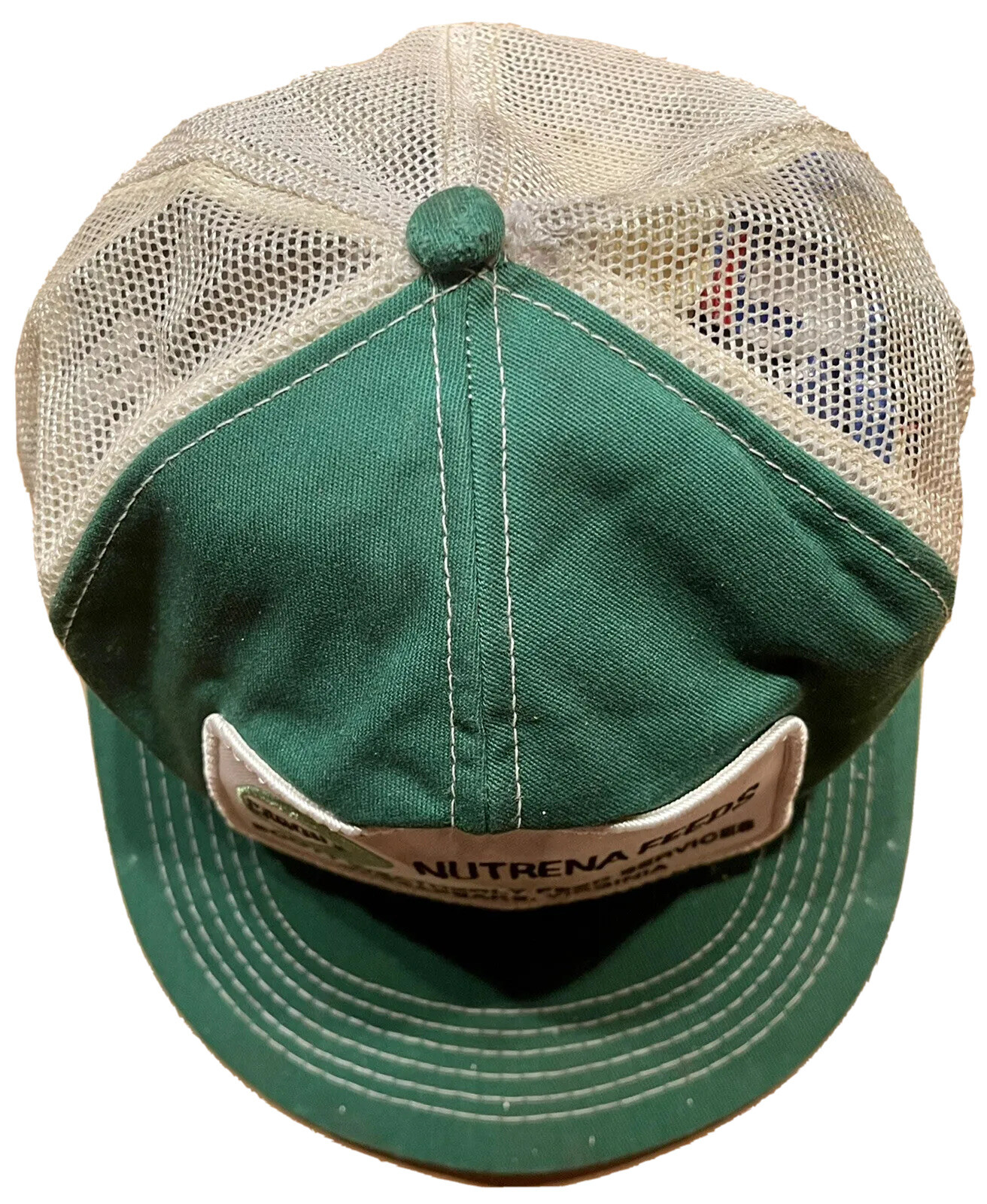 1970s 1980s CHESAPEAKE, VA, SCOTT WEATHERLY NUTRENA FEEDS TRUCKER BASEBALL CAP