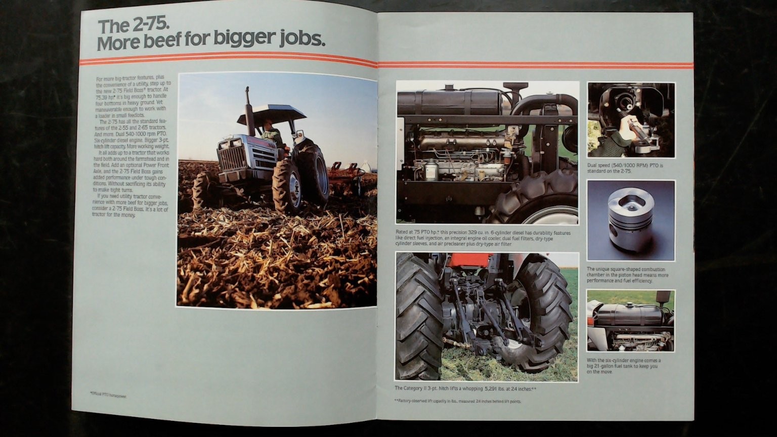 White Farm Equipment Field Boss Tractors Brochure 2-55 2-65 2-75 Vintage