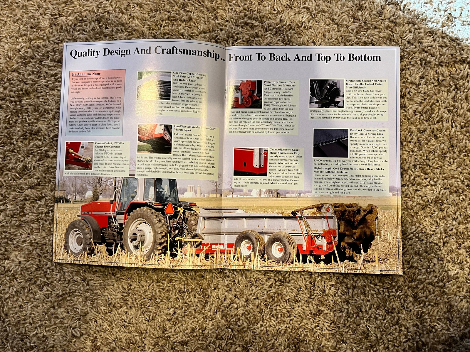 NEW IDEA AGCO BROCHURE 3700 SERIES MANURE SPREADERS