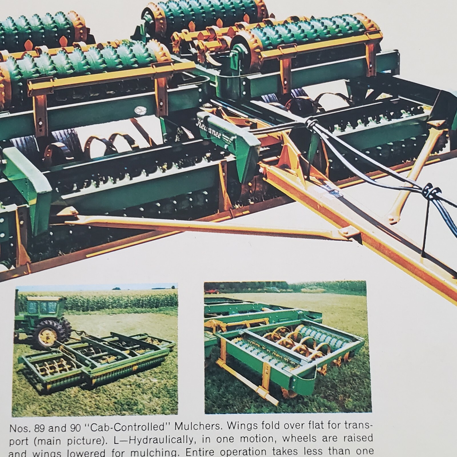 Original 1975 Ad Advertisement Kewanee Farm Tractor Equip Mulchers Cultivators