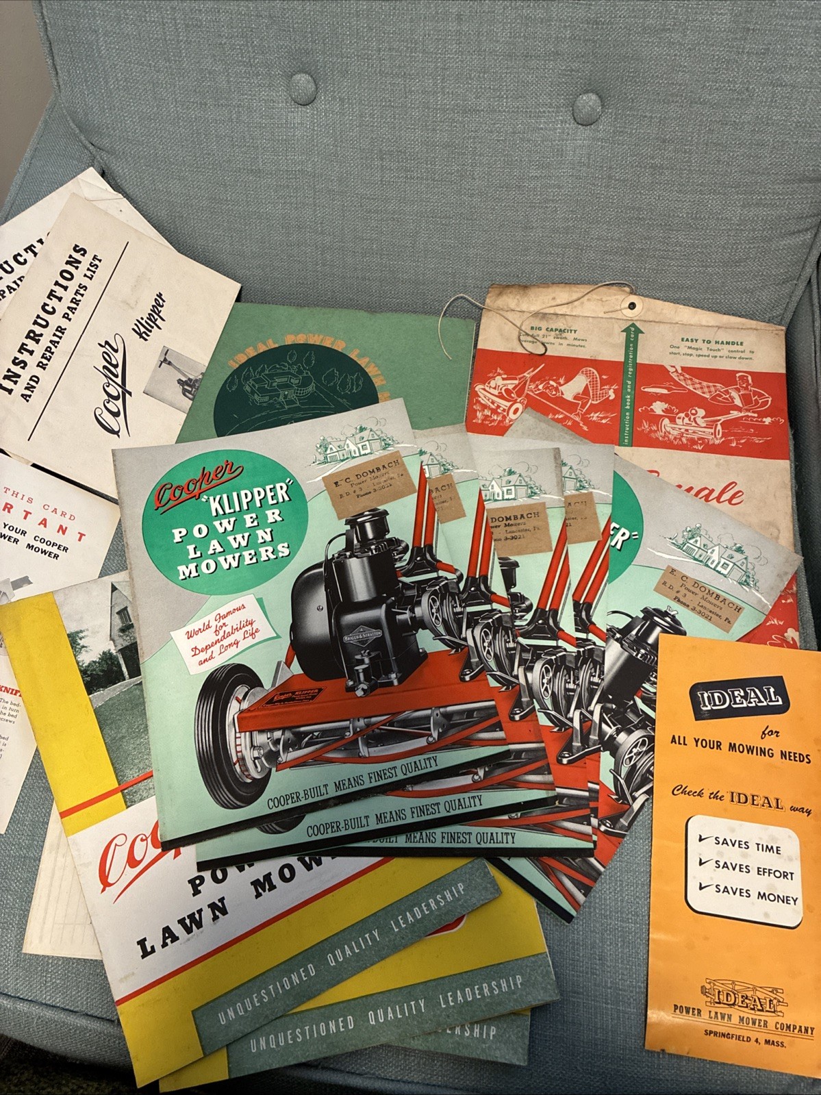 Antique Reel Mower Brochures Cooper Clipper REO Worthingron Jacobson Lancaster