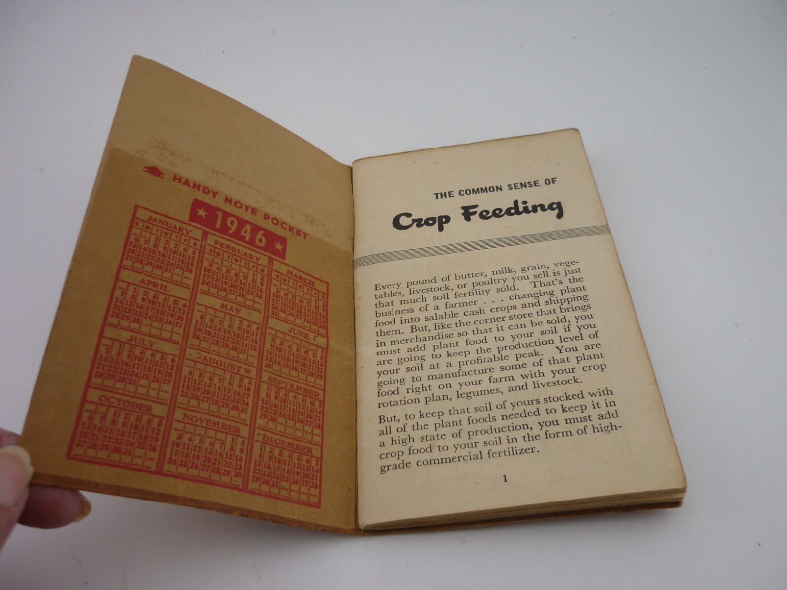 1946 Swift&rsquo;s Red Steer Fertilizers Pocket Book Farm Advertising Memorandum