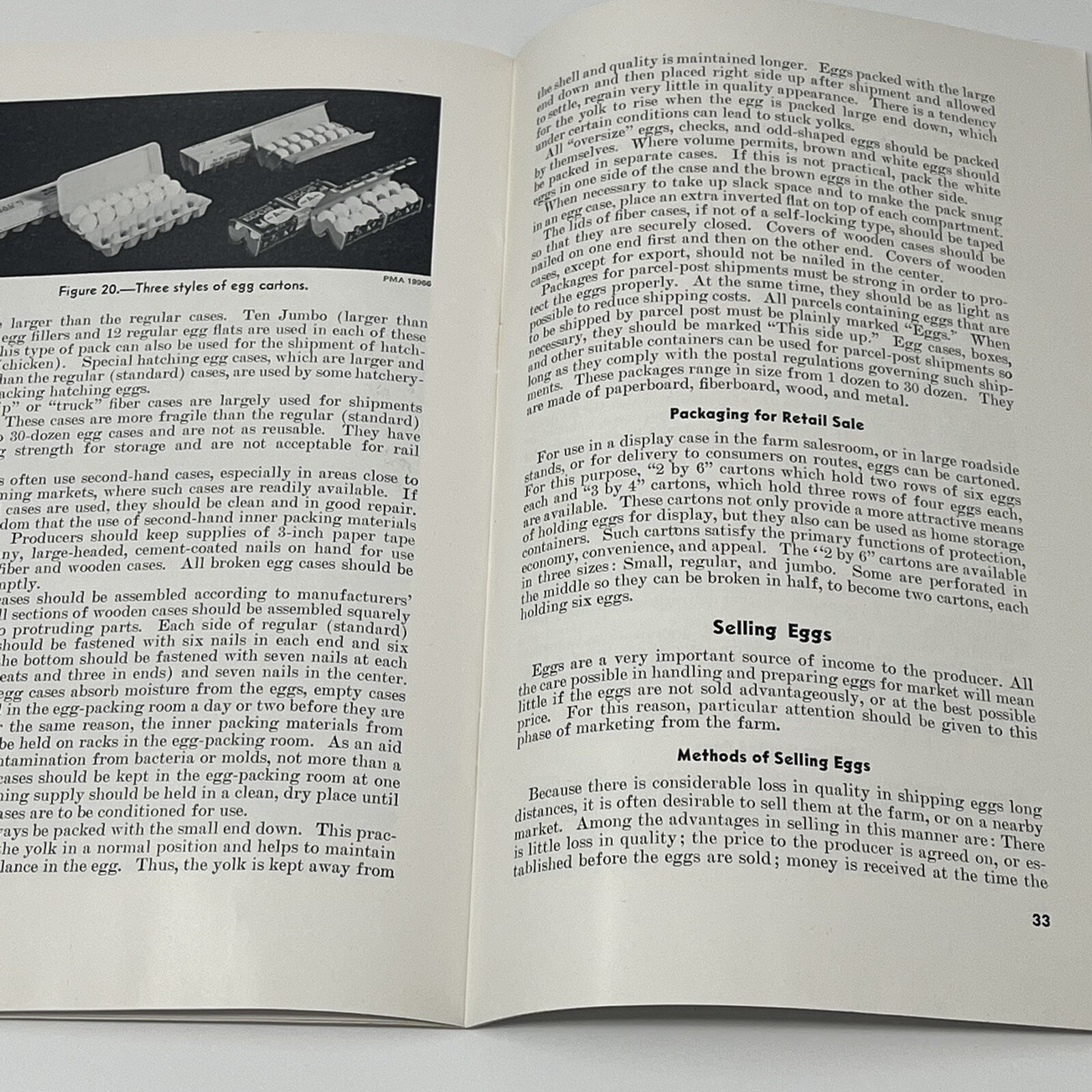 1954 Dept Of Agriculture Marketing Eggs Farmers Bulletin 1378 Booklet Brochure