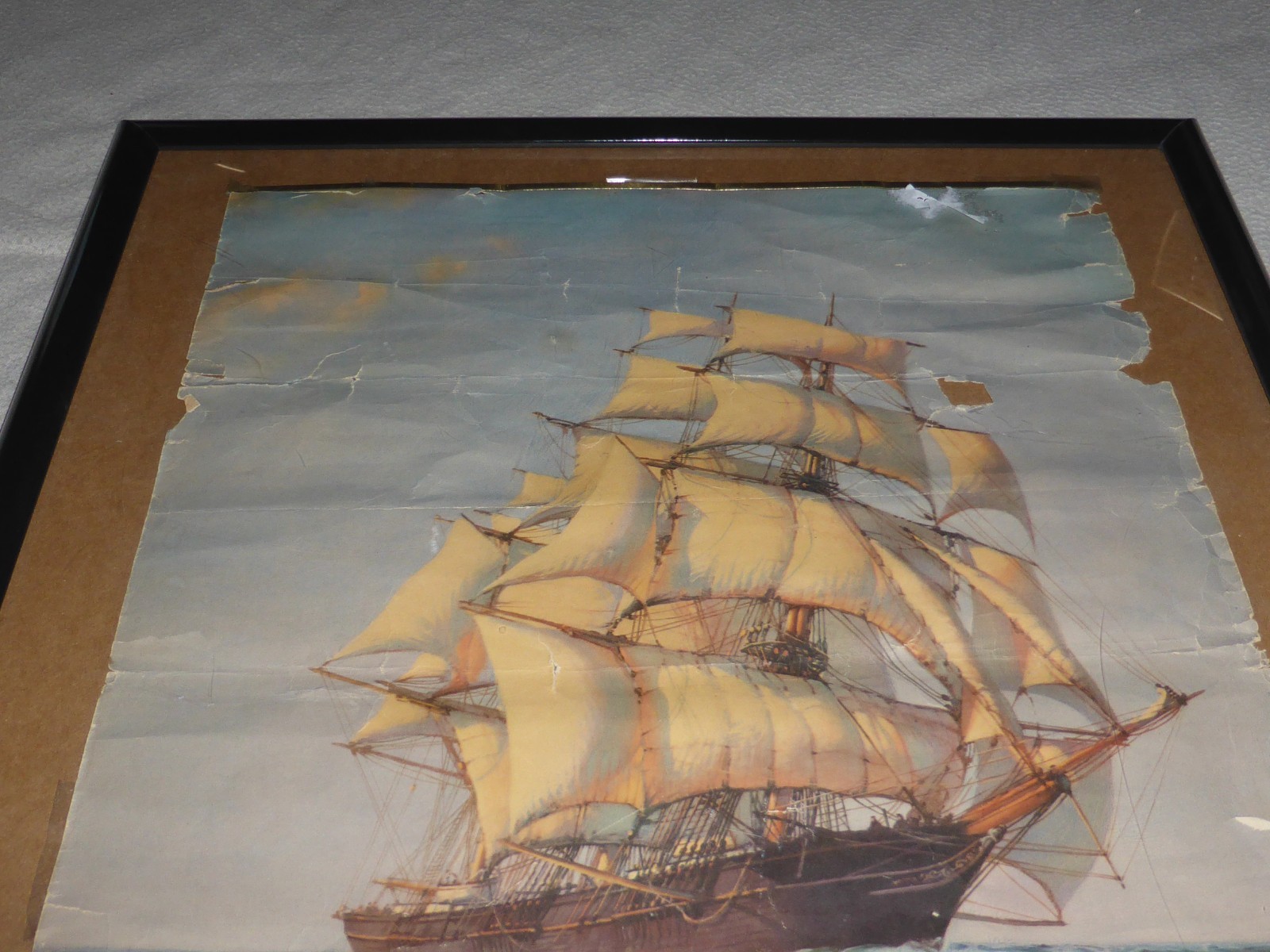 VINTAGE FRAMED JOHN CLAY CO LIVESTOCK COMMISSION CALENDAR ADVERTISING LITHO SHIP