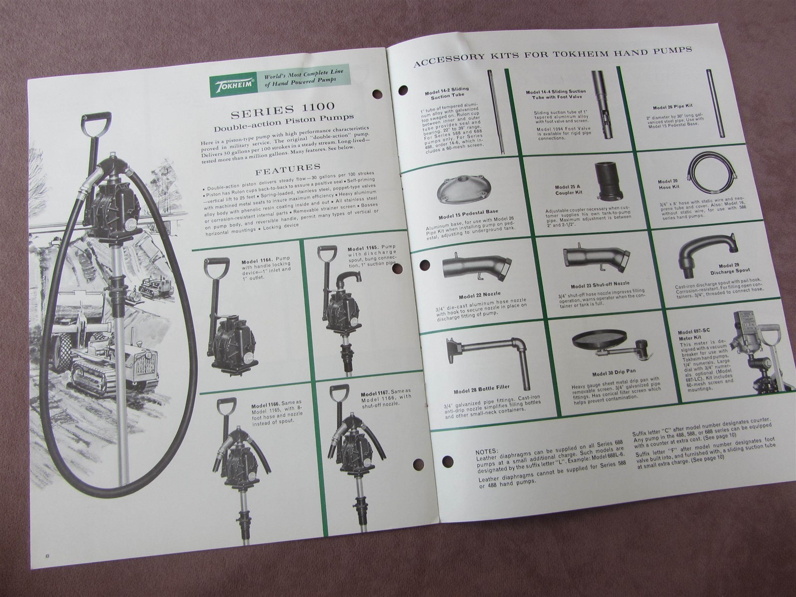 1962 Tokheim Sales Brochure High Vacuum Hand Powered Pumps +Flow Meters Indiana