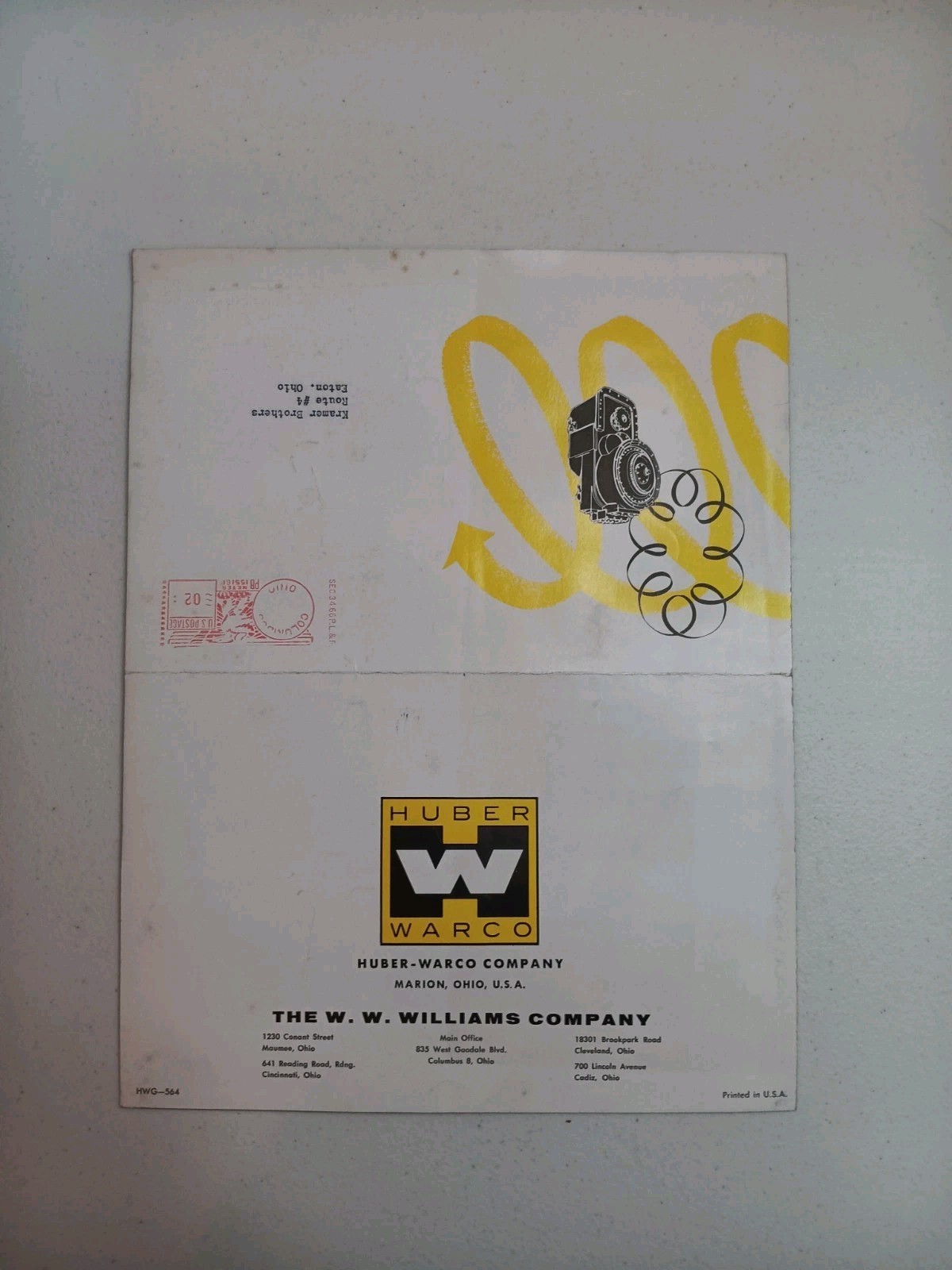 Vintage Huber Warco Torque Converters For D6 & D7 Motor Graders Sales Brochure