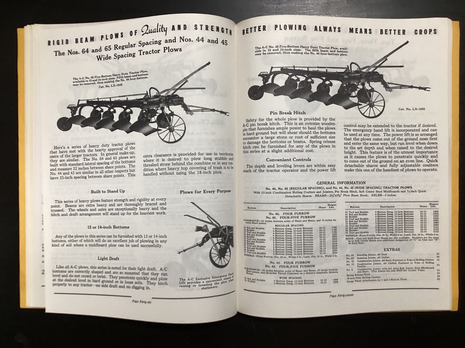 VINTAGE ALLIS CHALMERS #35 TRACTOR EQUIPMENT CATALOG BROCHURE