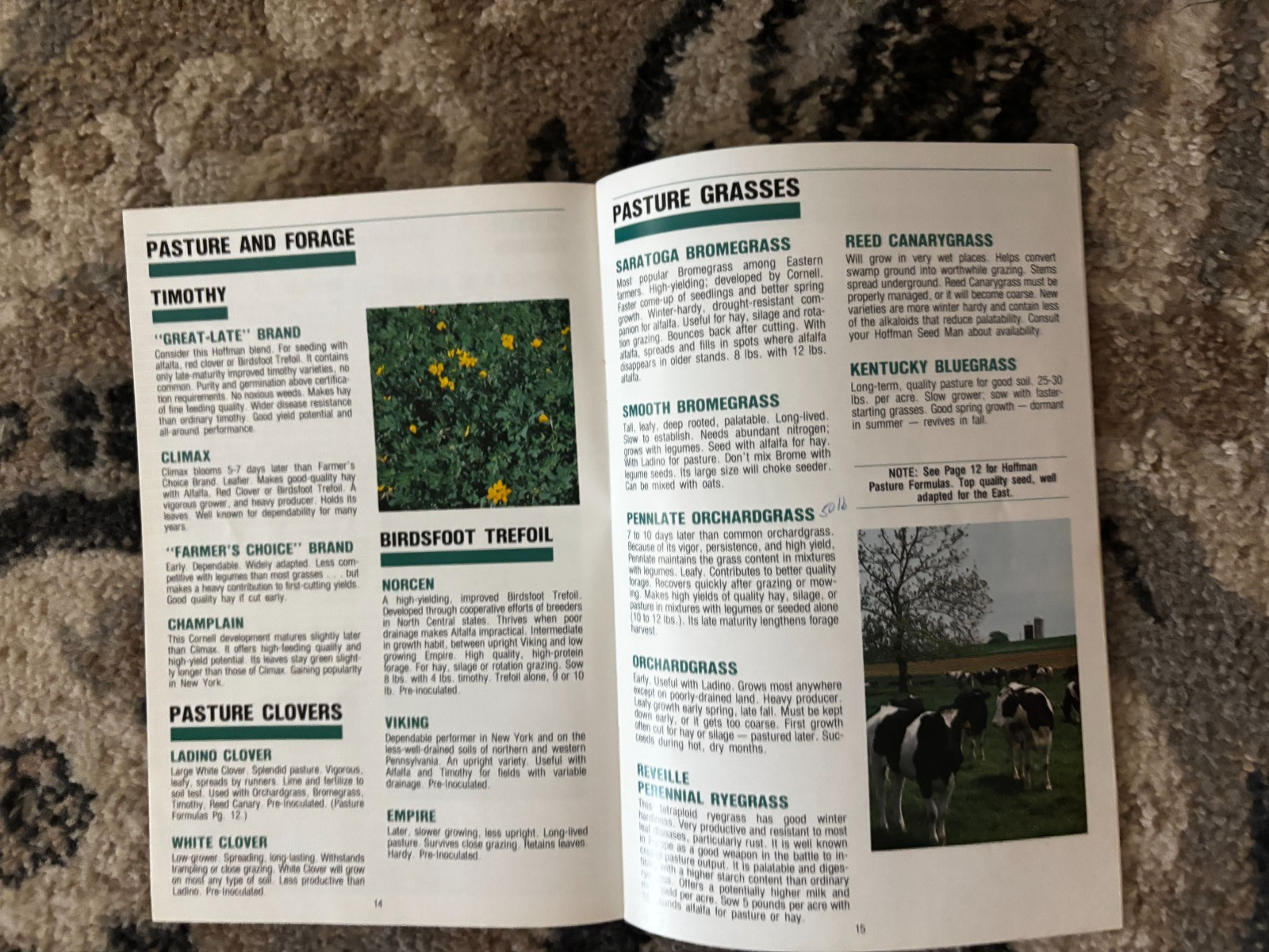 Hoffman Seed Book For 1986 Brochure DCPA26