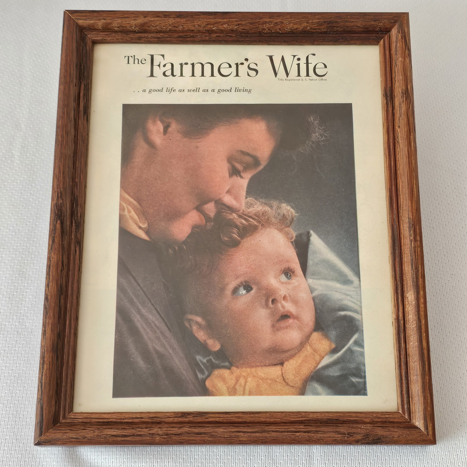 « The Farmers Wife ». 1952 Framed Magazine Page Art