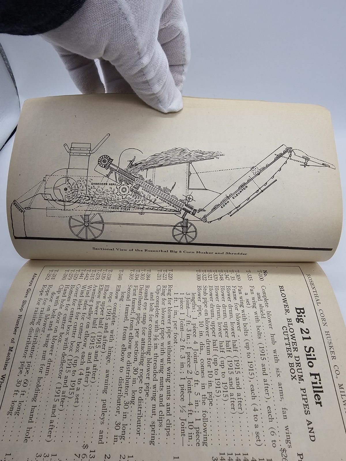 VINTAGE Rosenthal Corn Huskers and Shredders Ensilage Cutters Repair Price Guide