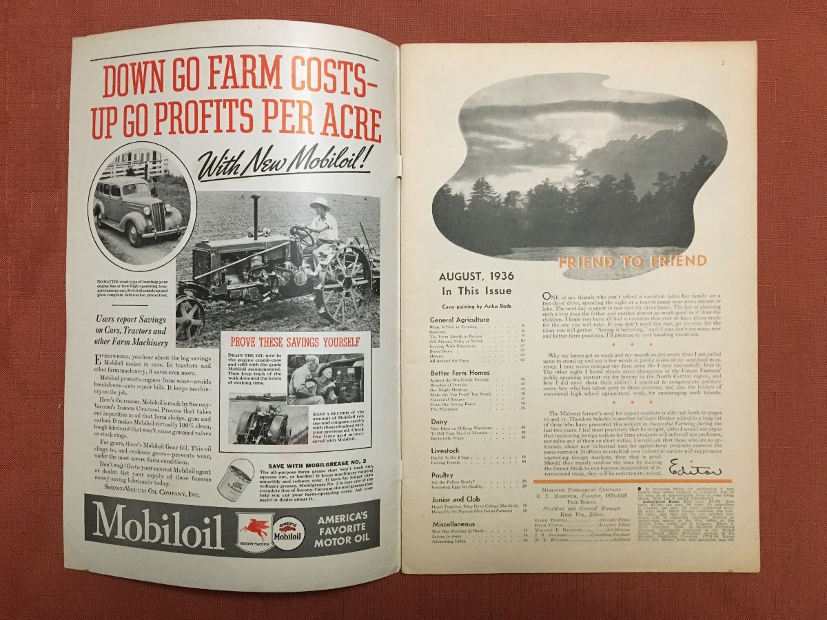 Successful Farming – August 1936 – Ads – IH McCormick/Case/Ford/Chevy/Plymouth