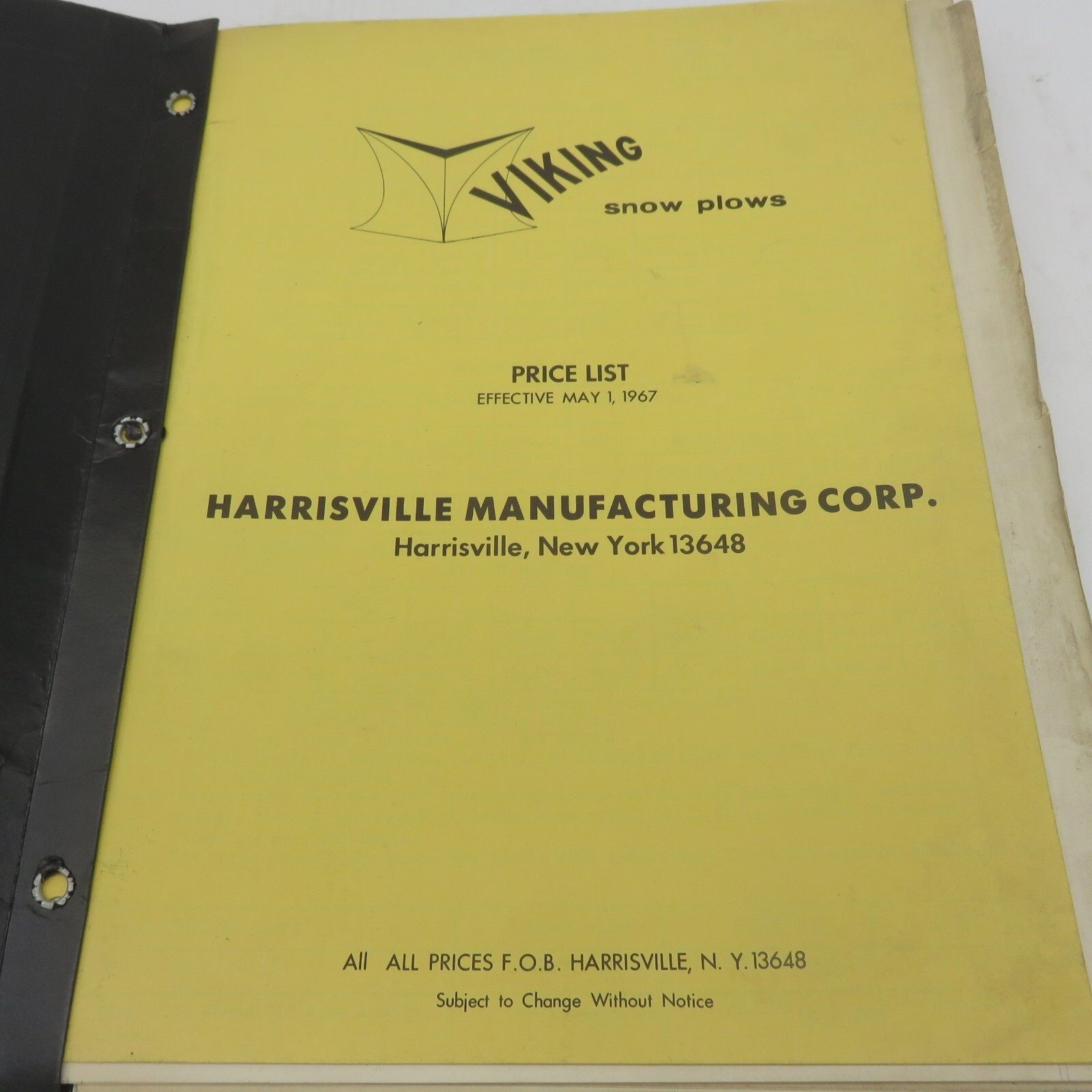 Viking Snow Plows Price List and Brochures 1967 Harrisville Frink Lot