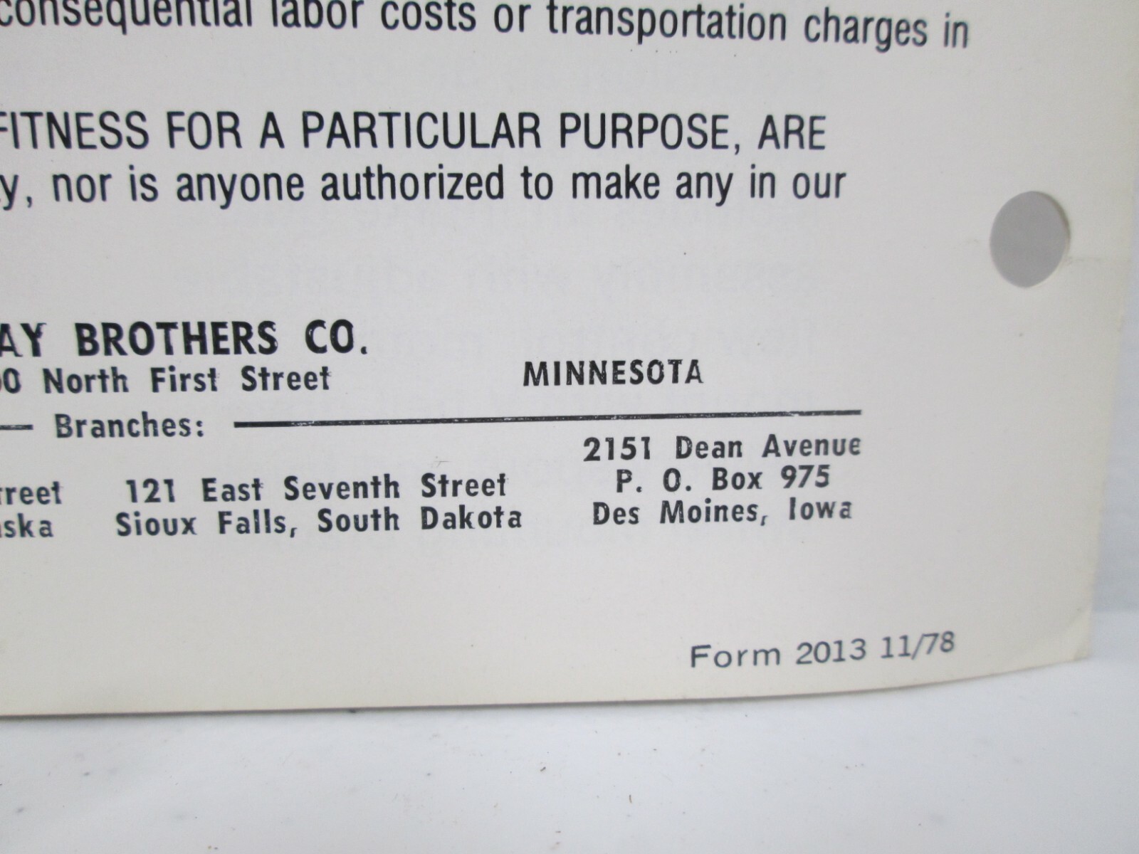 Vintage 1978 Snowco Center Drive and Utility Augers Specifications Brochure