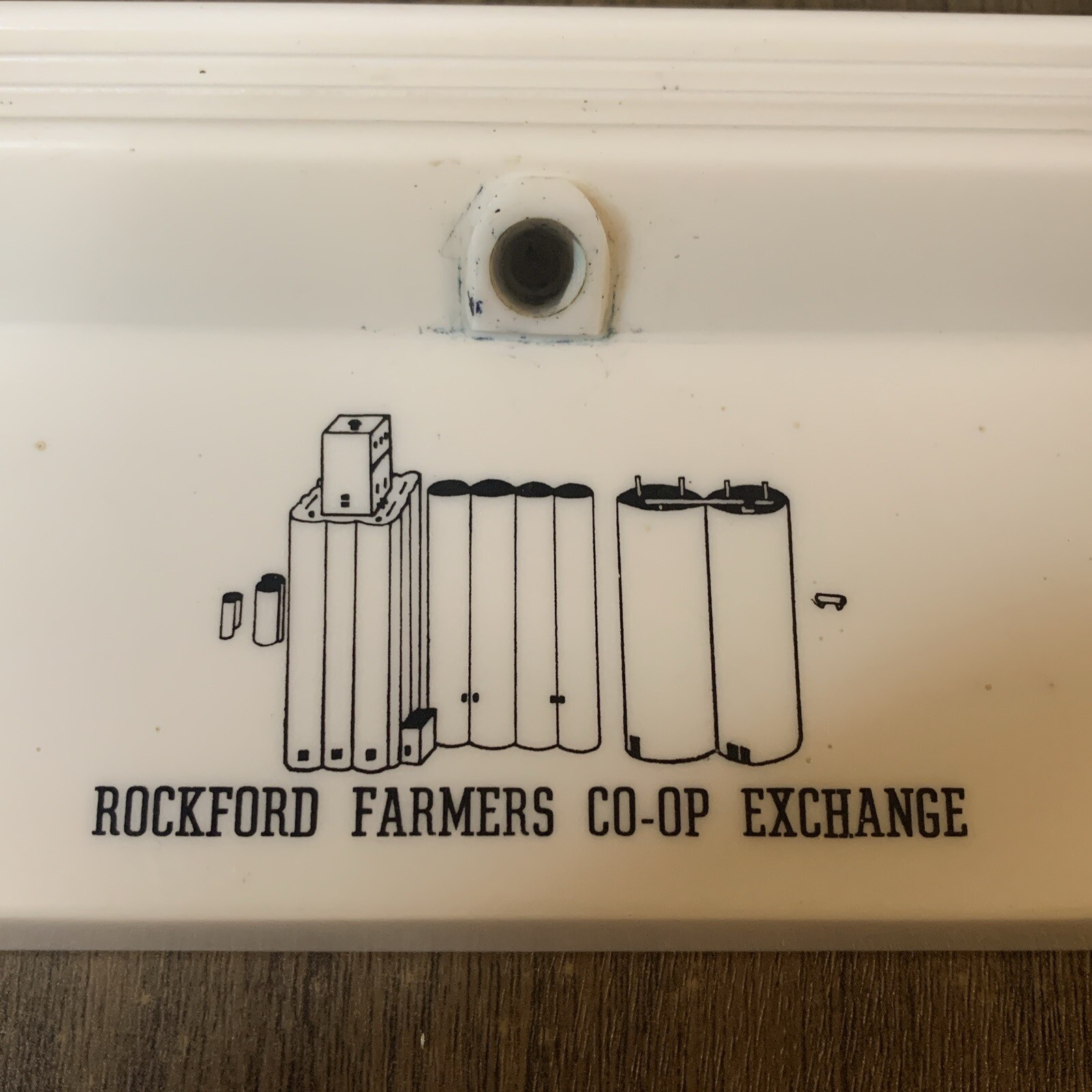 Vtg Rockford, Iowa Farmers Co-Op Exchange Pen Paper Holder (pen missing)