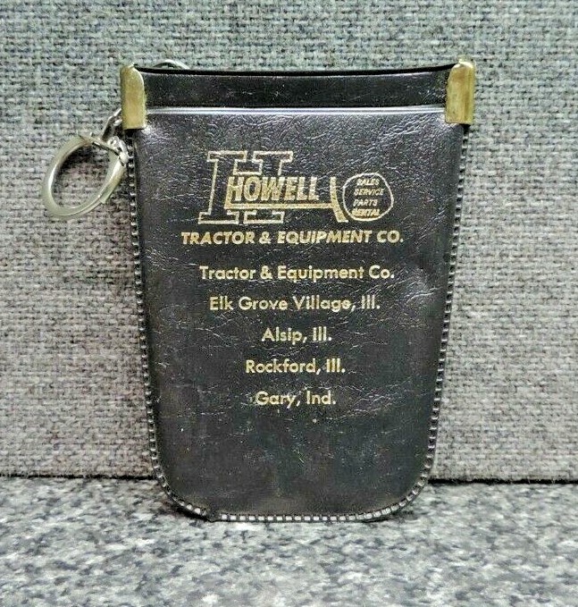 Howell Heavy Tractor Equipment Key Chain Purse Black 1960&rsquo;s