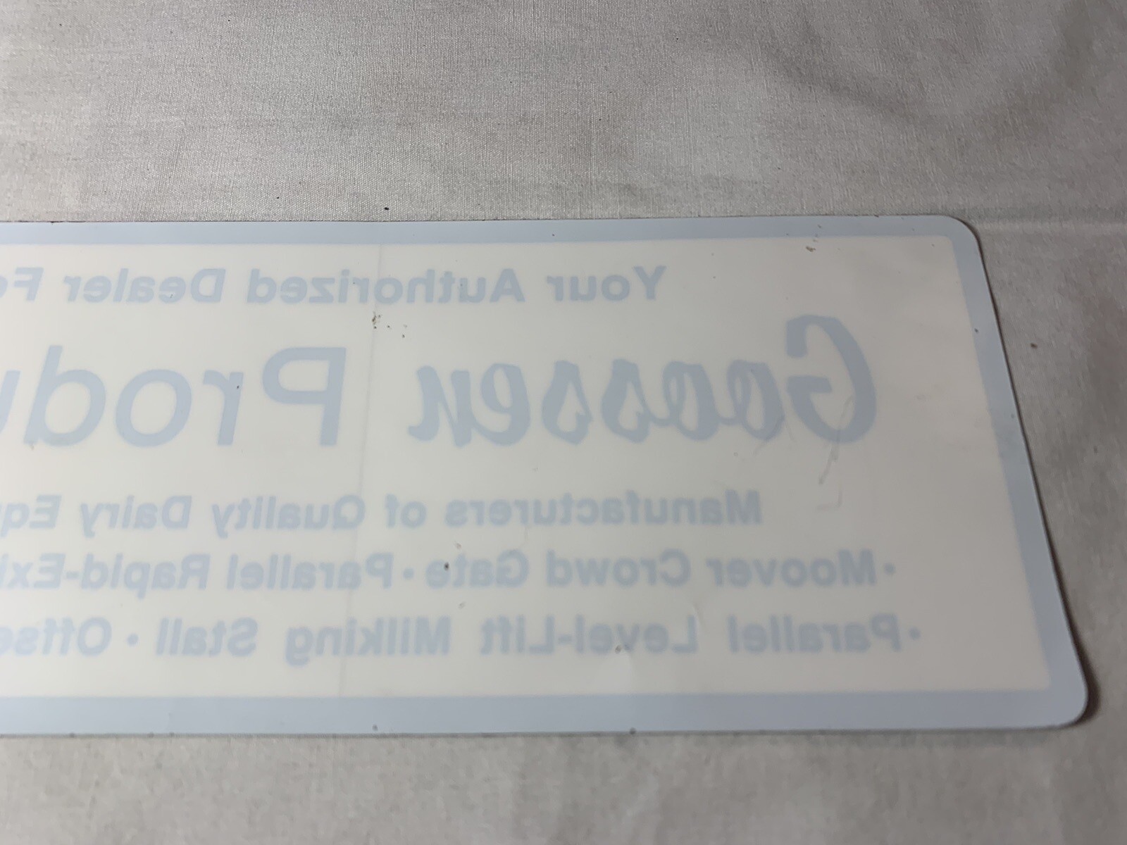 Vintage Decal Sticker Goossen Products Dairy Equipment Farm Farming Milking Milk