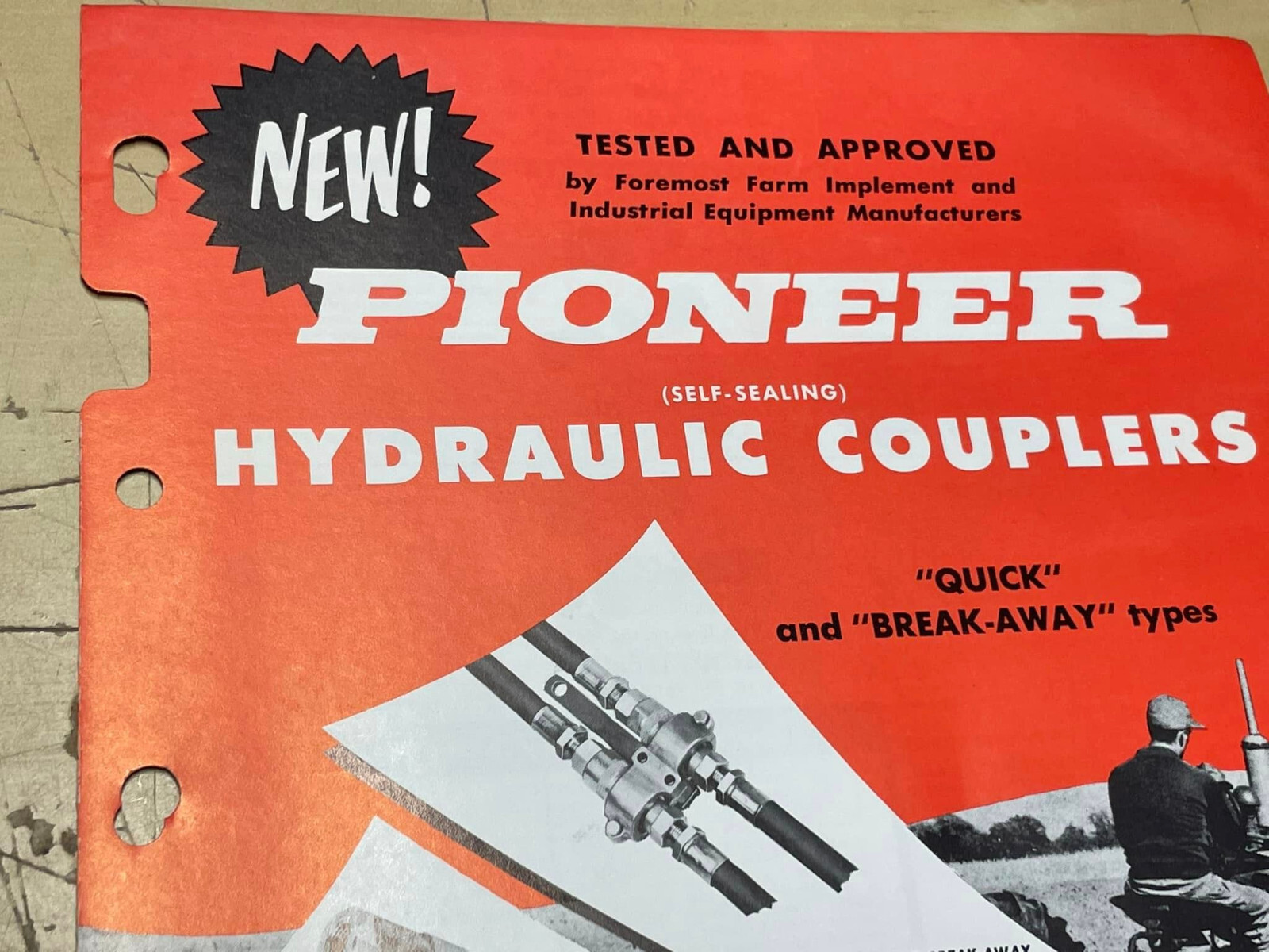 Vintage Original Pioneer Farm Equipment Hydraulics Couplers Catalog Brochure