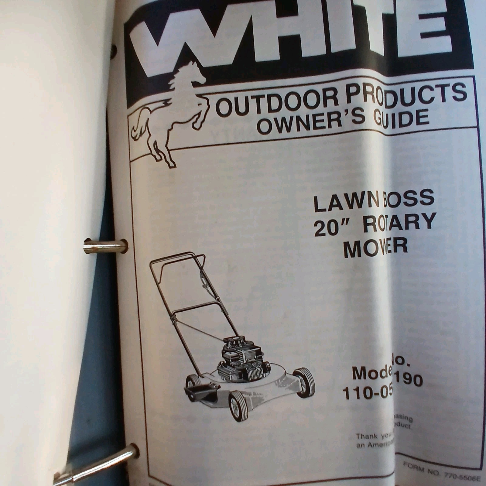 1990 White Outdoor Power Products Parts Catalog Mowers, Tillers, Snow Throwers