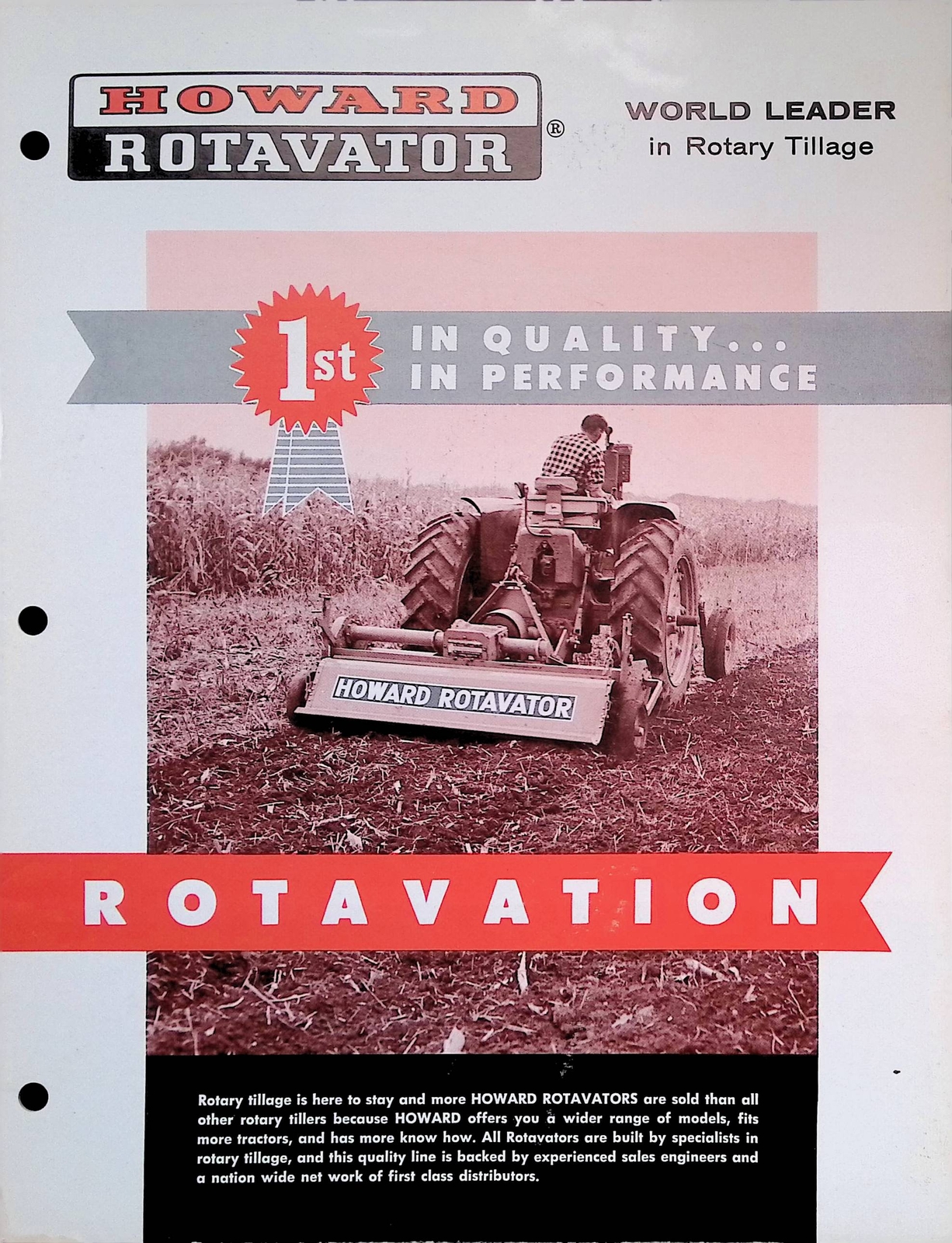 Vintage Farm Brochure Howard Rotavator World Leader in Rotary Tillage Brochure