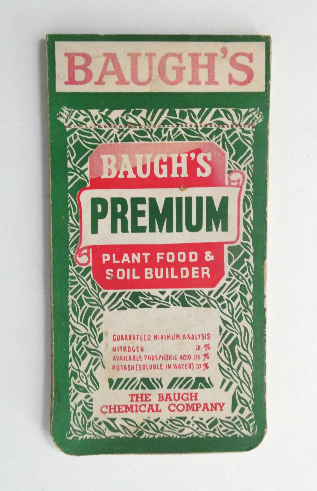 Baugh&rsquo;s Premium Plant Food & Soil Builder Advertising Notebook VTG Fertilizer