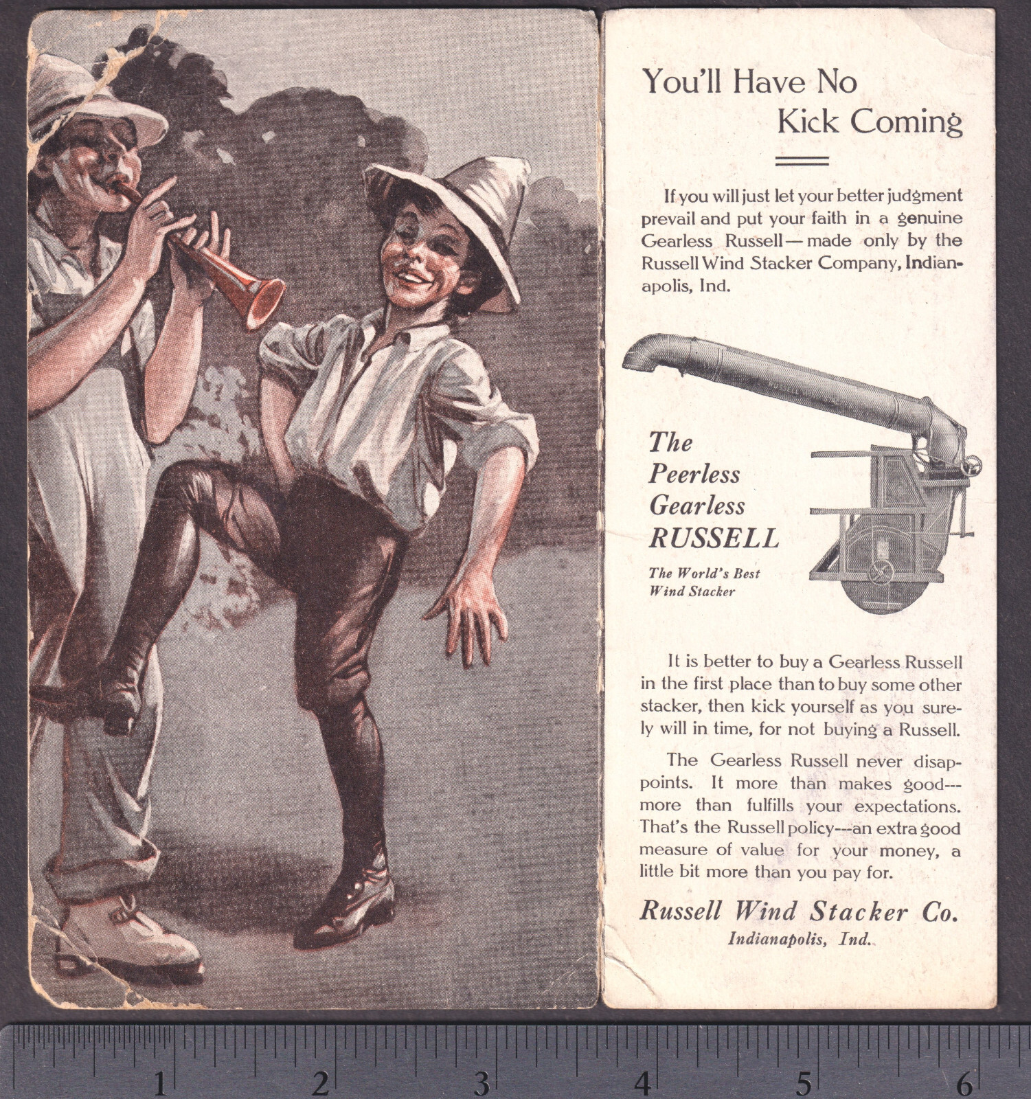 Russell Wind Stacker Risque Farmers Daughter-to-Son Transistion Comic Trade Card