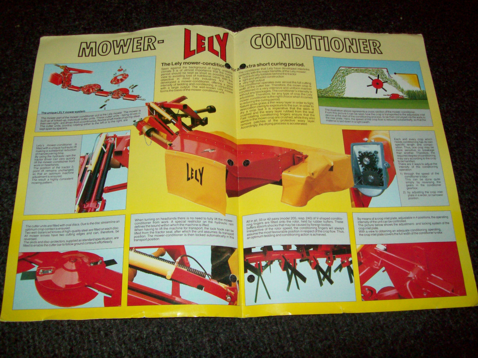 LELY MOWER CONDITIONER BROCHURE LITERATURE ADVERTISING LEAFLET