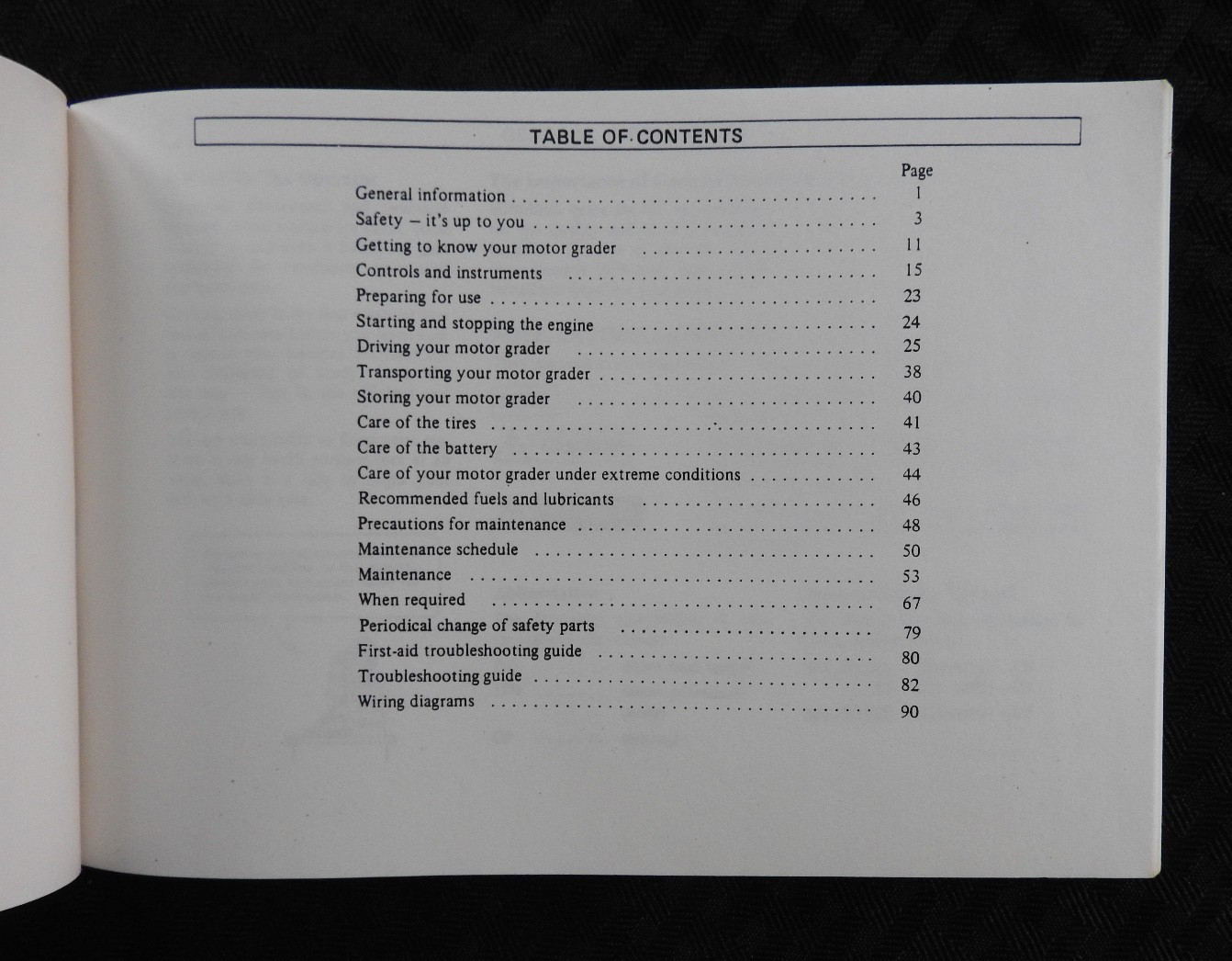 1980&rsquo;s Mitsubishi MG100 MG150 Motor Grader Owners Operators Maintenance Manual