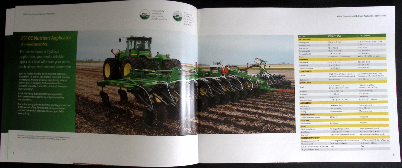 John Deere Nutrient Applicators For 2015 Brochure FCCA