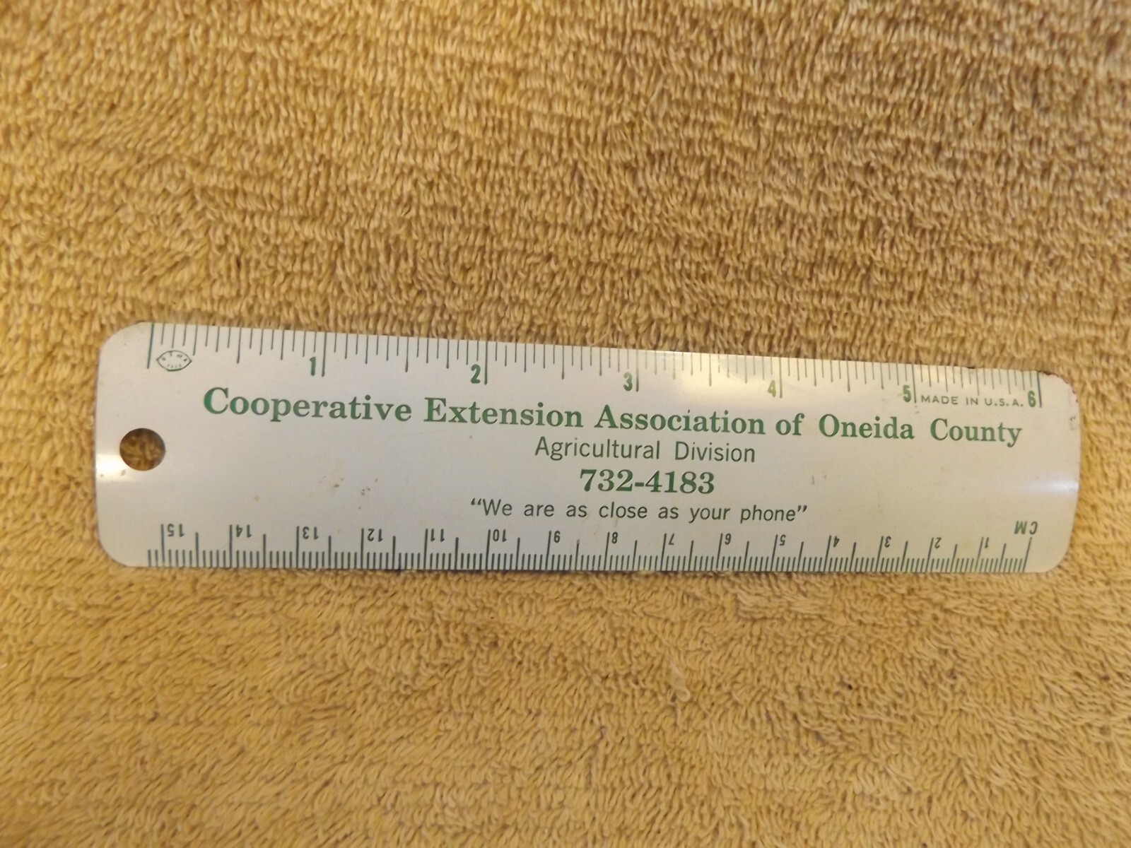 COOPERATIVE EXTENSION ASSOC. of ONEIDA COUNTY AGRICULTURAL DIVISION 6&Prime; Tin Ruler