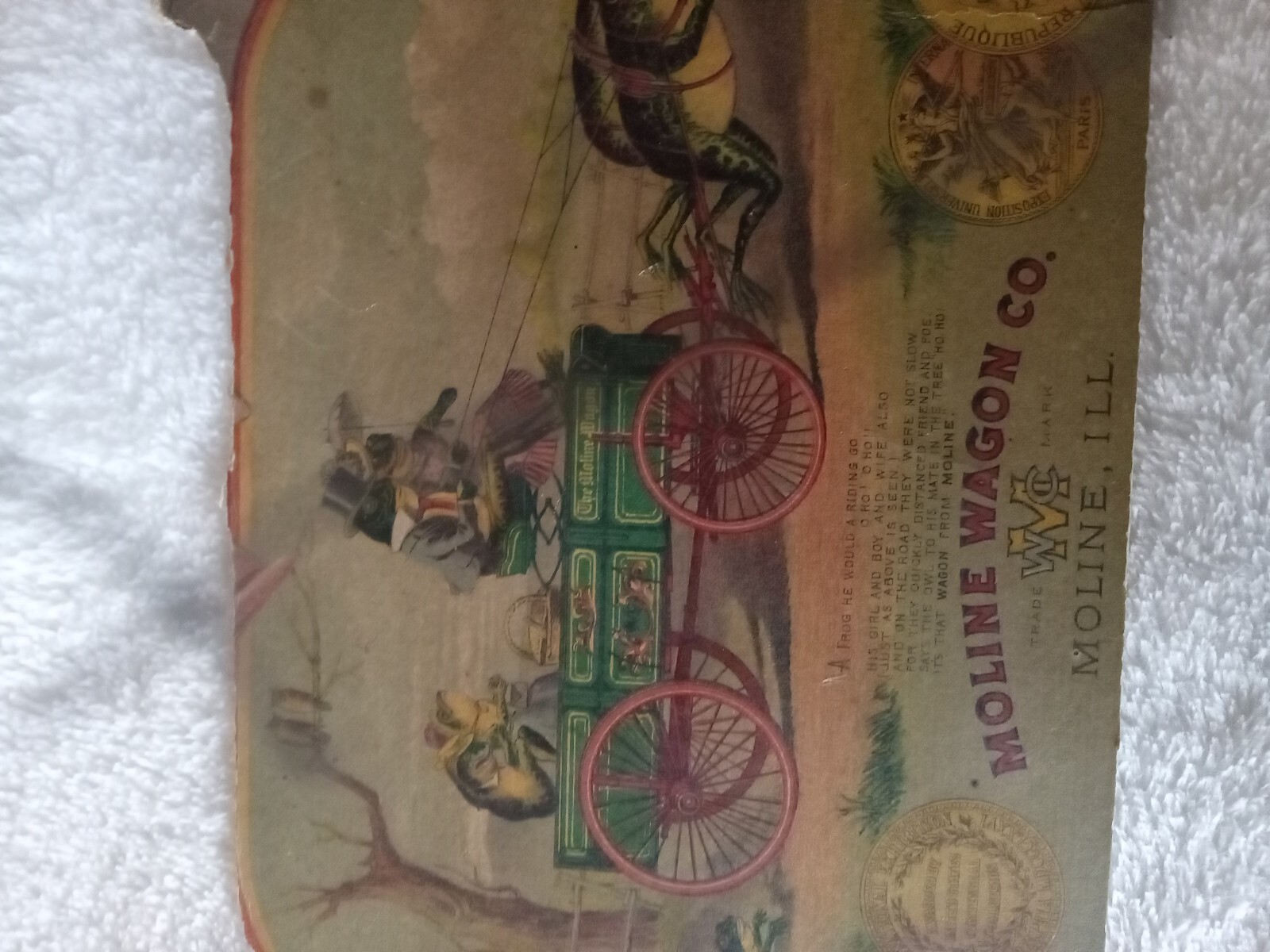 ORIGINAL Pre John Deere Moline Wagon Co. Advertisement 1880&rsquo;s Moline, Illinois