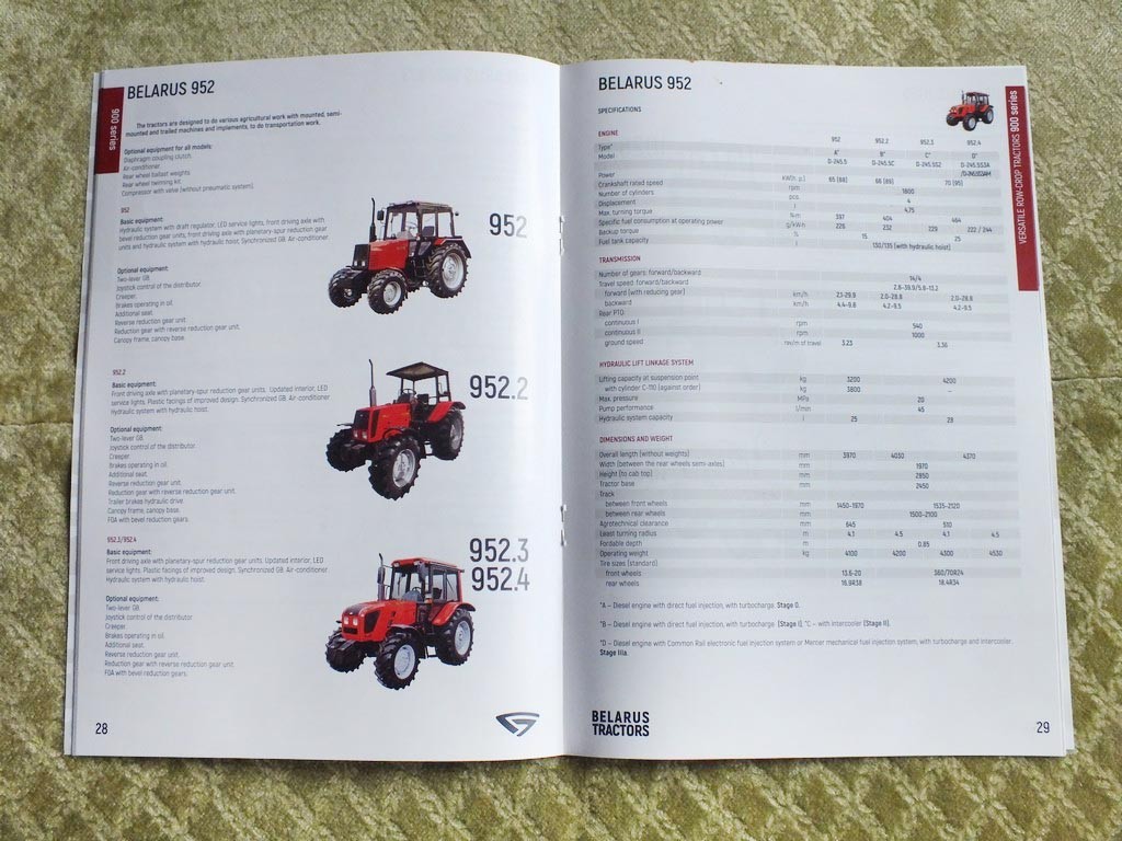 MTZ BELARUS Belarusian Tractor Loaders Brochure Anniversary Limited Catalog 2026