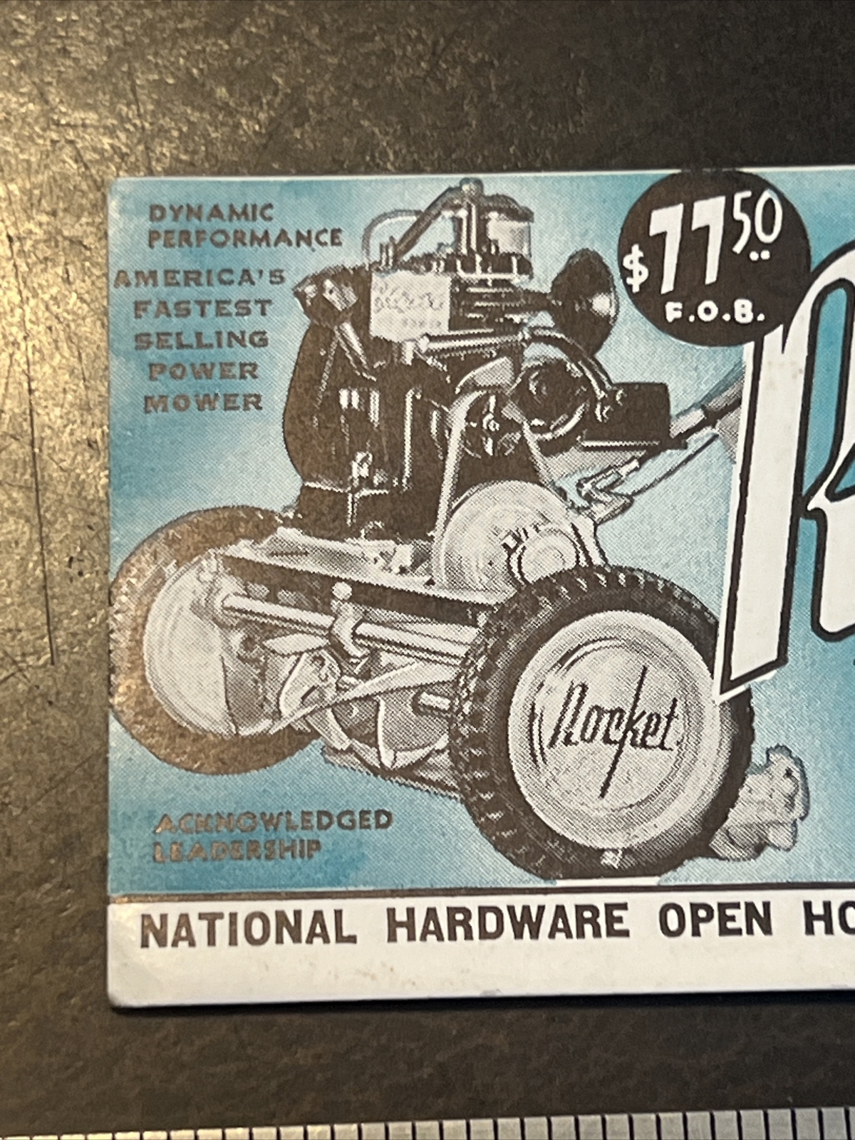 1941 Eclipse Rocket Mower Mini Blotter Card