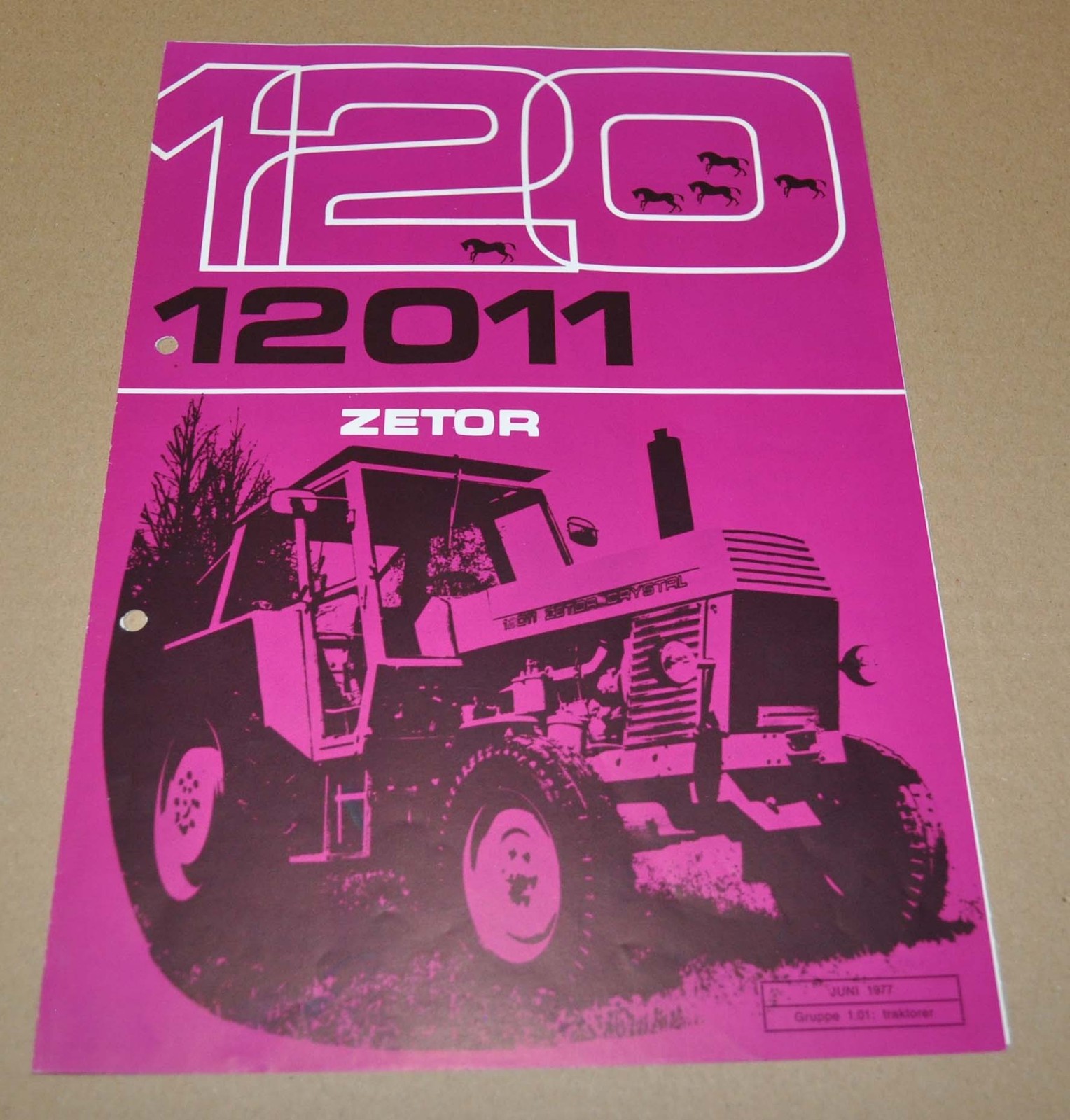1977 Zetor 12011 Tractor Specification Brochure Prospekt DK