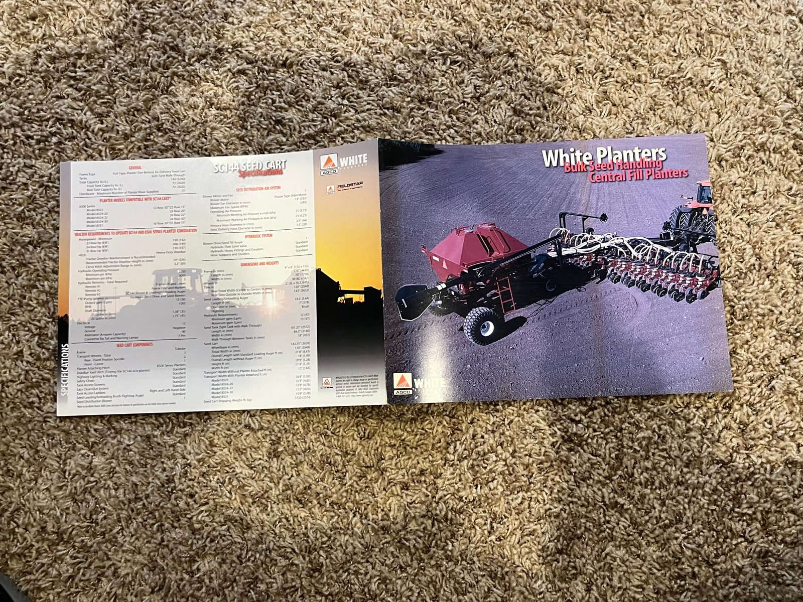 WHITE AGCO PLANTERS BULK SEED HANDLINGBCENTRAL FILL PLANTERS BROCHURE