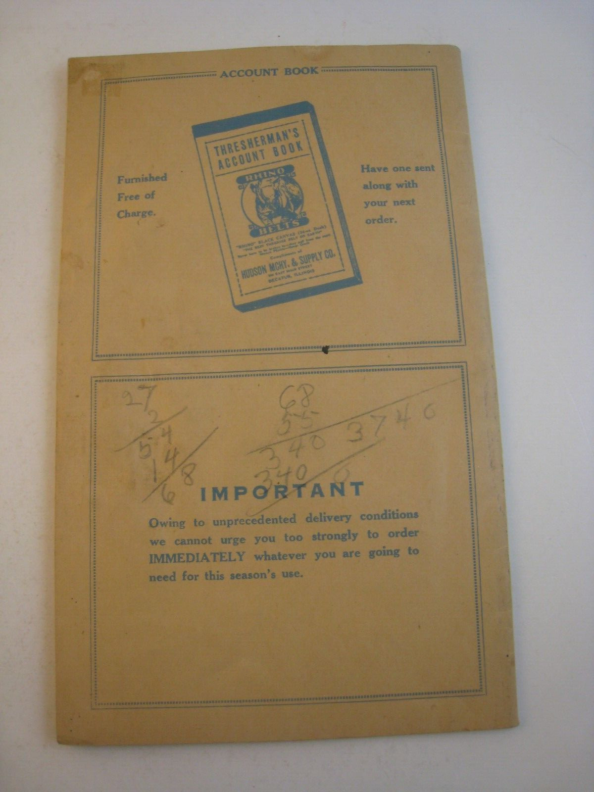 11947 Hudson farm equipment catalog thresher, machinery supply John Deere+