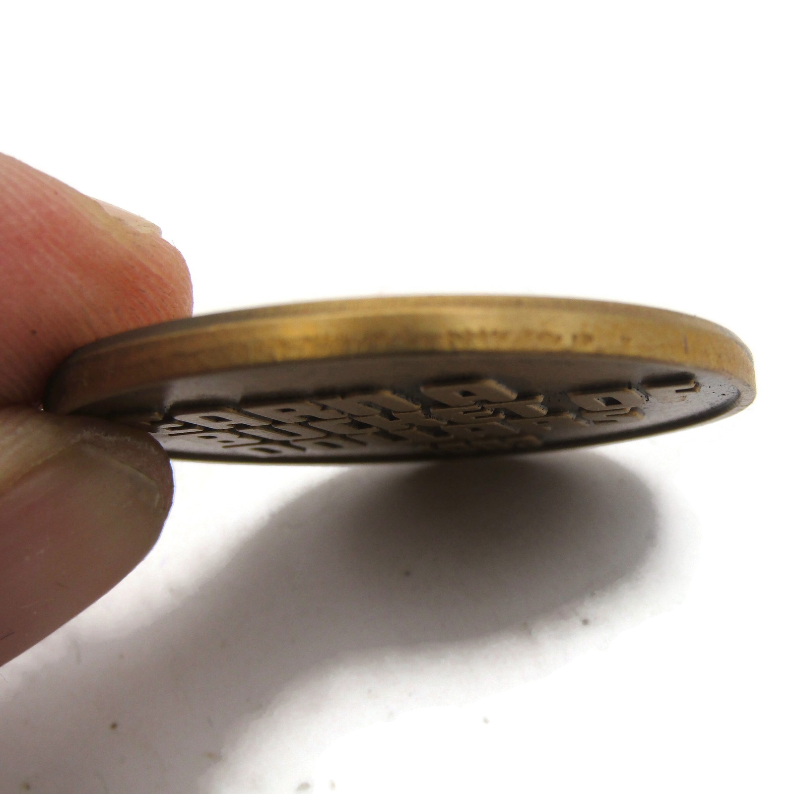 Vintage New Holland Loader Construction Equipment Bronze Tone Medal