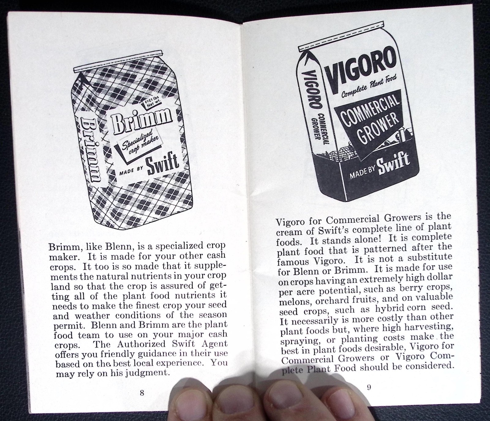 Swift’s Plant Food Service Red Steer Memo Pocket Book Vintage Agriculture 1950s