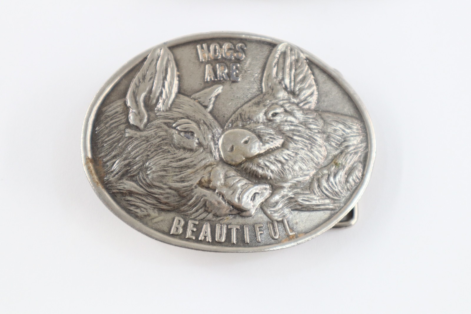 National Pork Producers Council Hogs Are Beautiful 1975 Belt Buckle Lot of 3