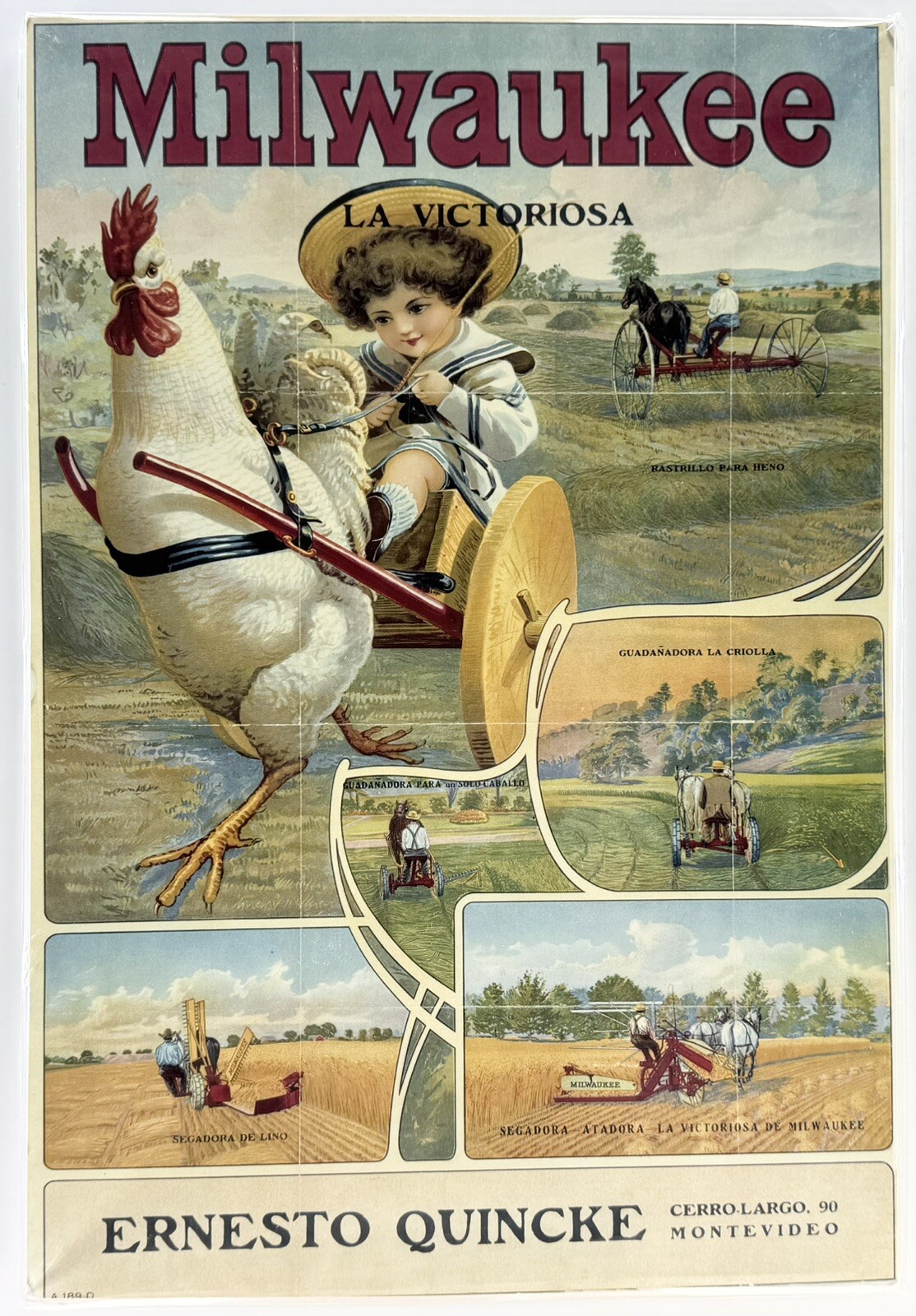Milwaukee Harvesting Equipment Advertising Poster Historical Society Print 12×17