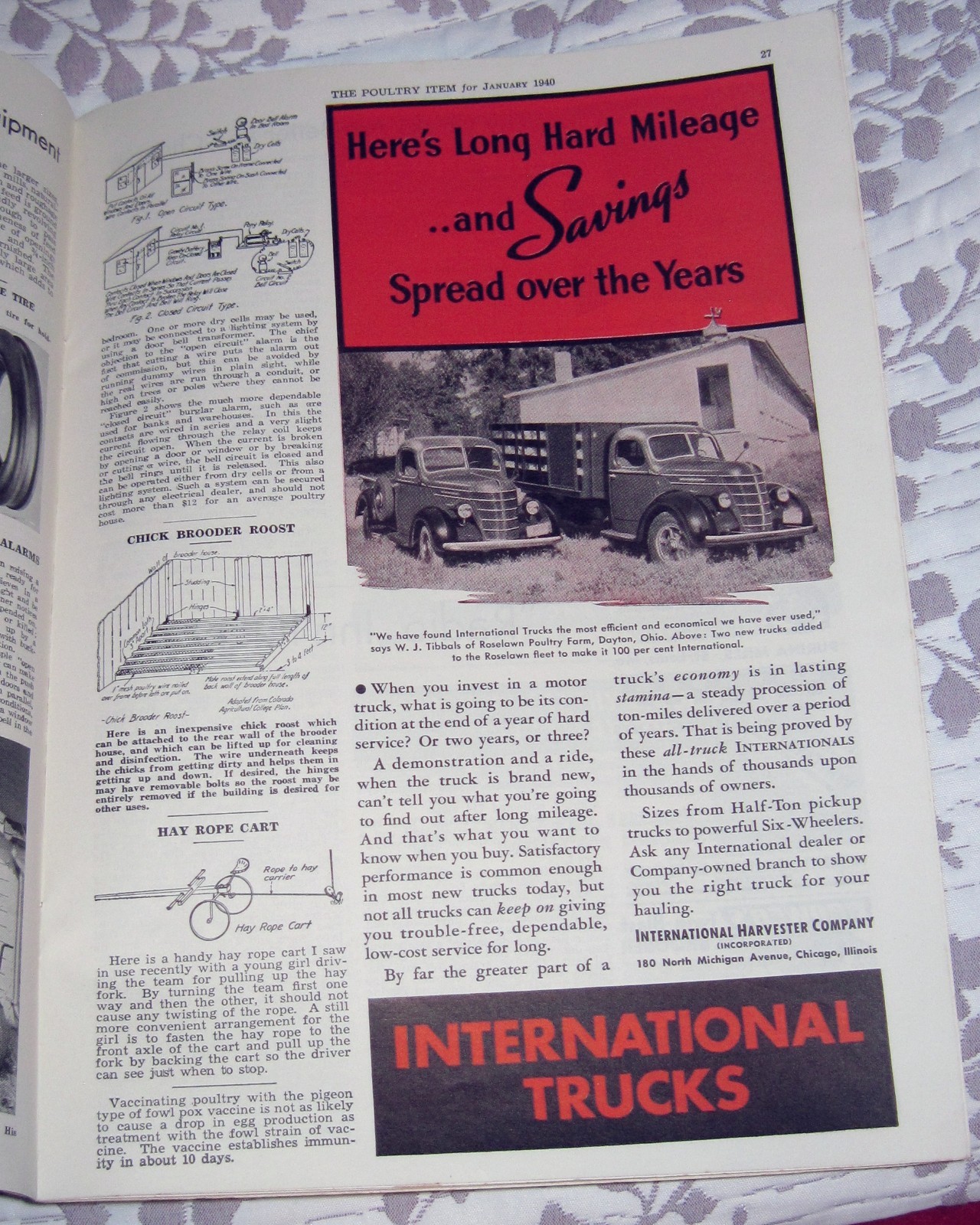 1940 Issue Poultry Item Magazine Sellersville, PA Poultry Farming Magazine
