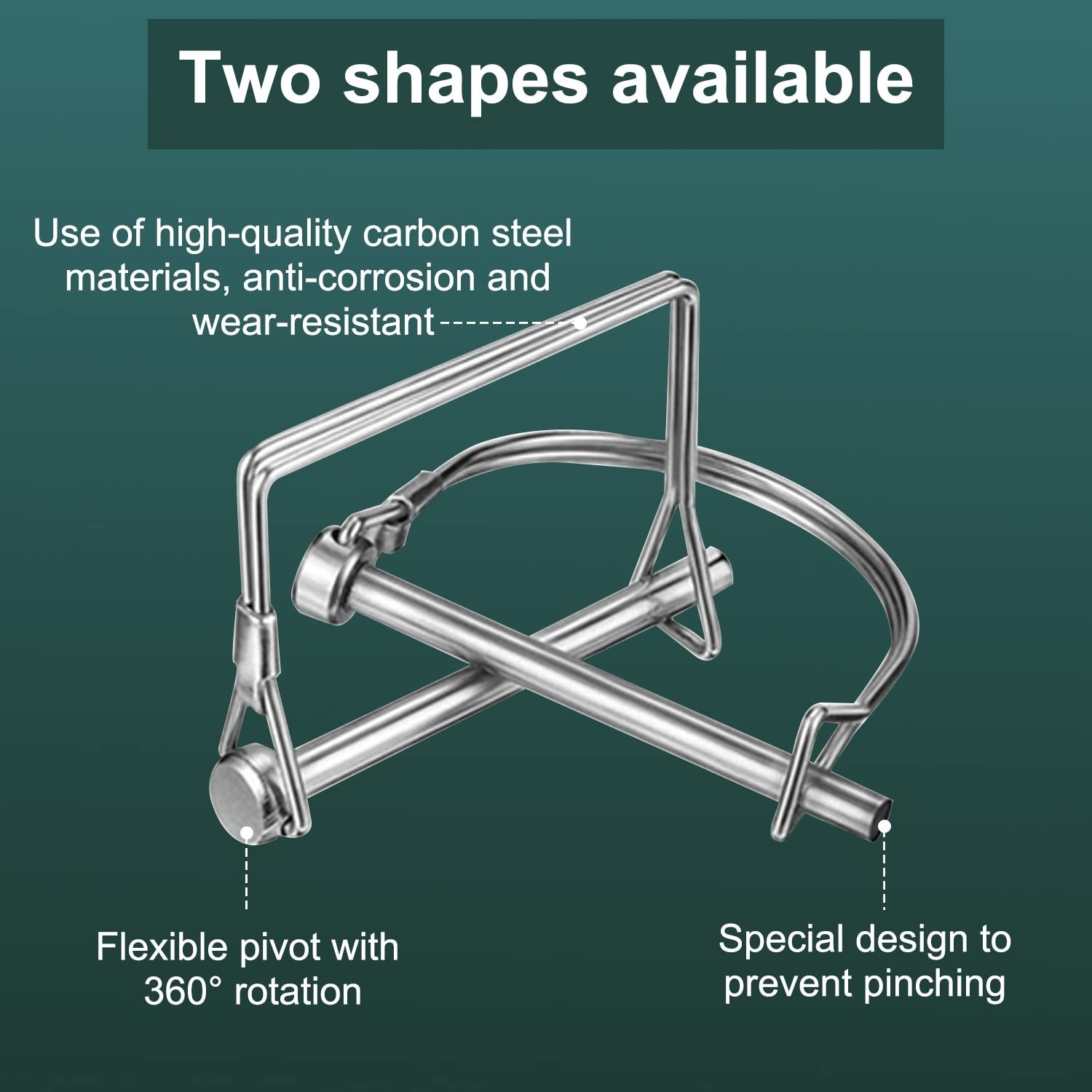 Versatile 1/4 Inch Locking Pin for PTO Shafts – Square & Arch Options Available