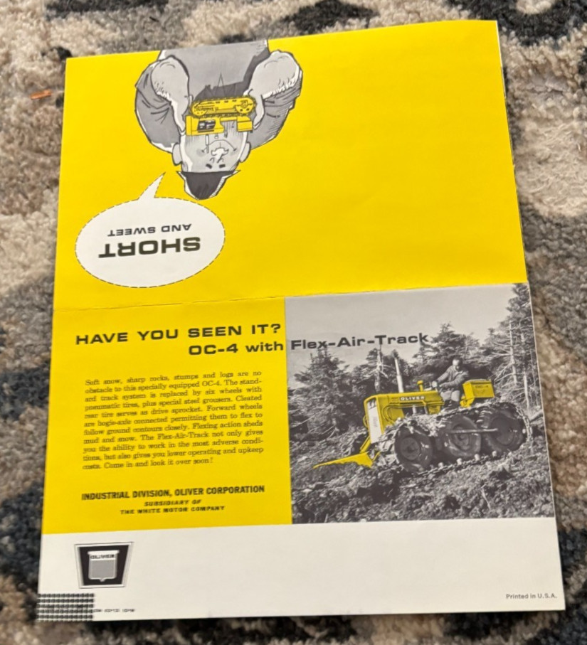 Oliver OC-4 OC-46 Crawler Loader Backhoe Dozer Brochure DCPA26