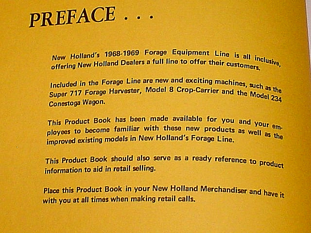 108 PAGES VTG 1968 SPERRY RAND NEW HOLLAND FORAGE EQUIPMENT PRODUCT BOOK CATALOG
