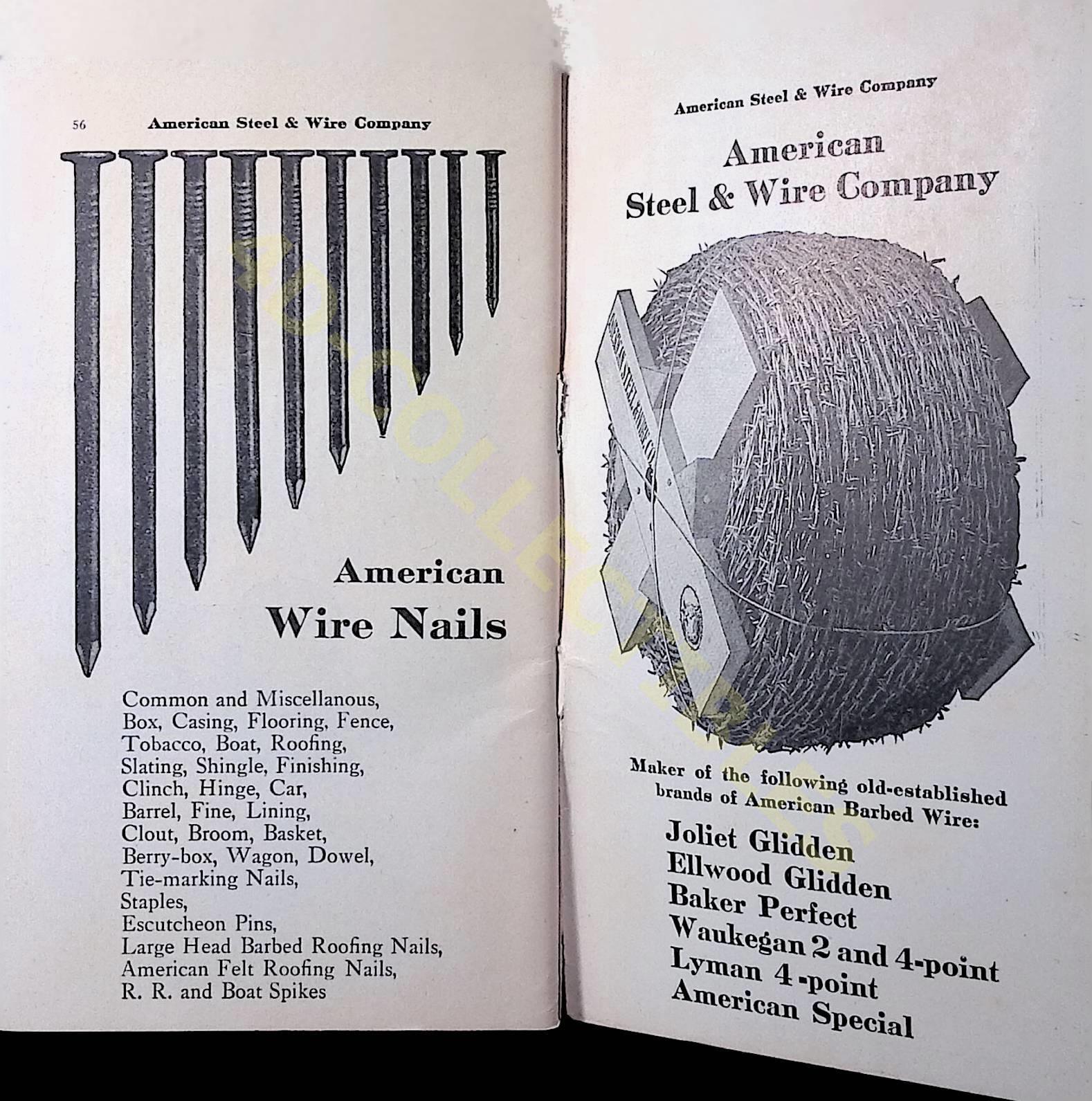 Vintage American Fence Steel & Wire Co. Catalogue 25 A early 1900s