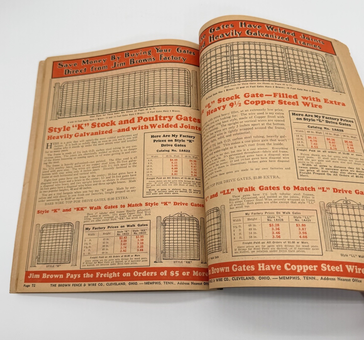 JIM BROWN&rsquo;S 1935 BARGAIN BOOK – THE BROWN FENCE & WIRE CO.- Catalog