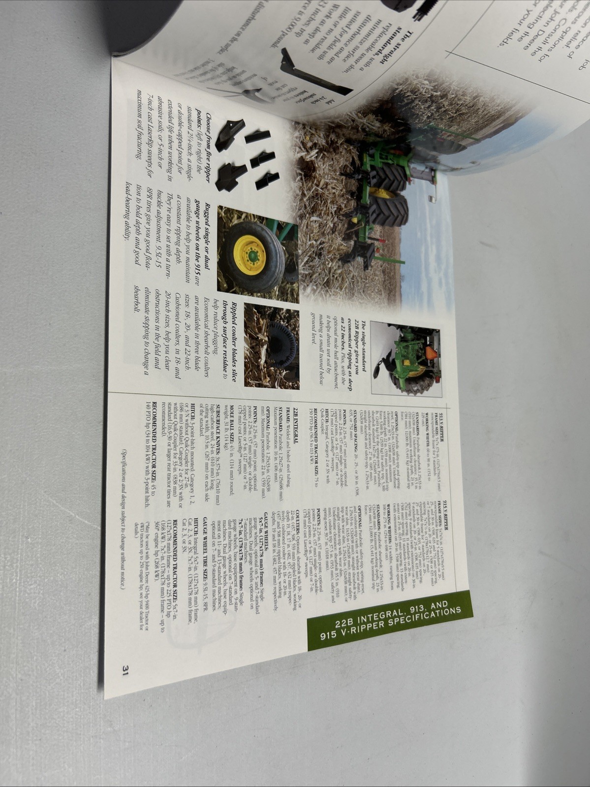 John Deere Primary Tillage Equipment for 1999 Brochure FCCA25