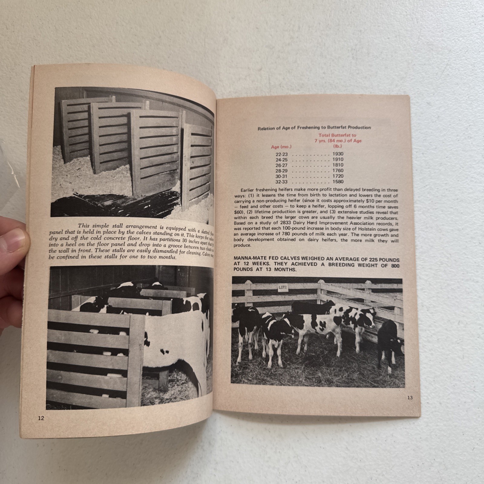 Vintage 1972 Carnation Albers Milling Co. Calf-Plan Livestock Booklet