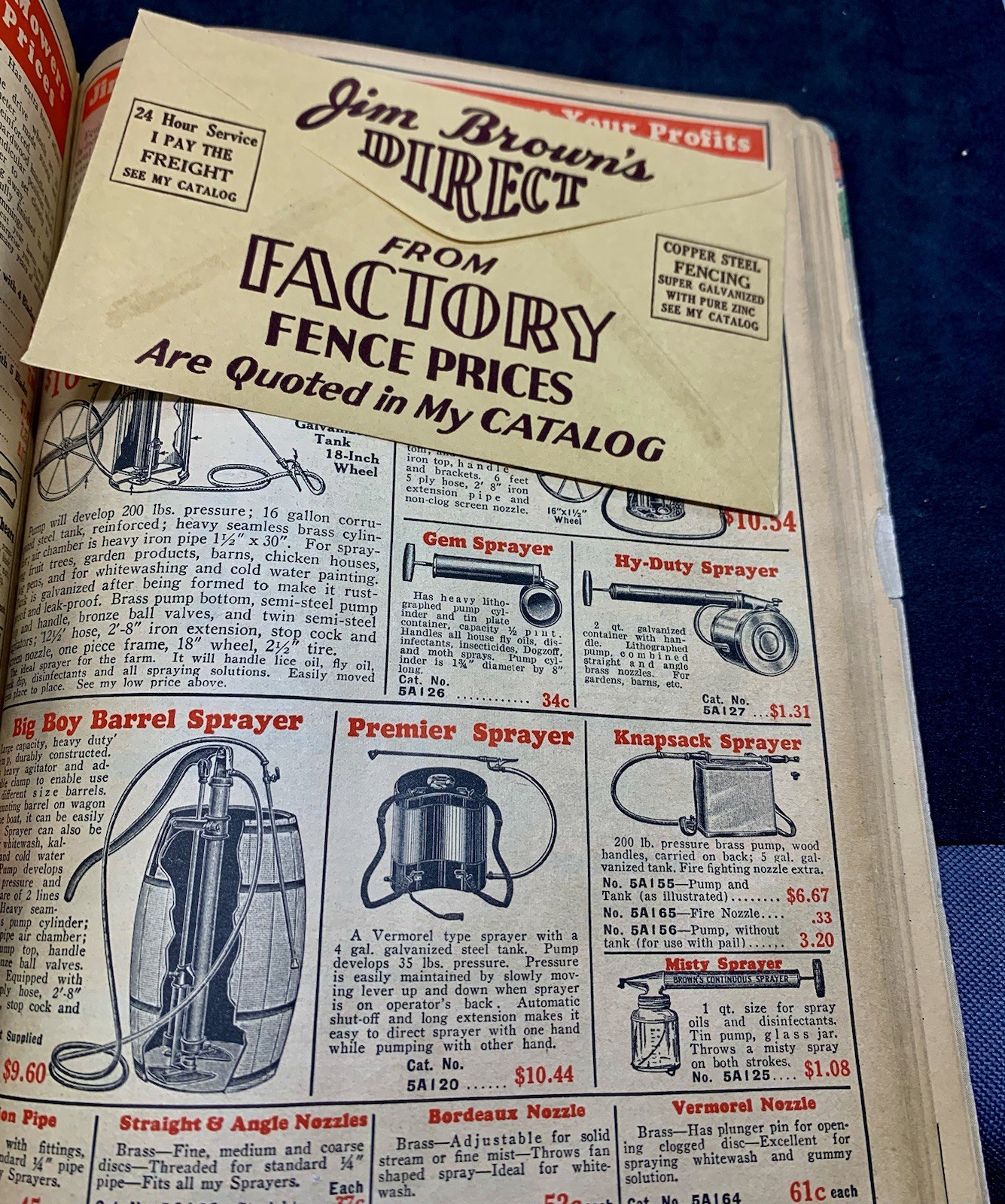 JIM BROWN&rsquo;S 1935 BARGAIN BOOK – THE BROWN FENCE & WIRE CO.- Catalog